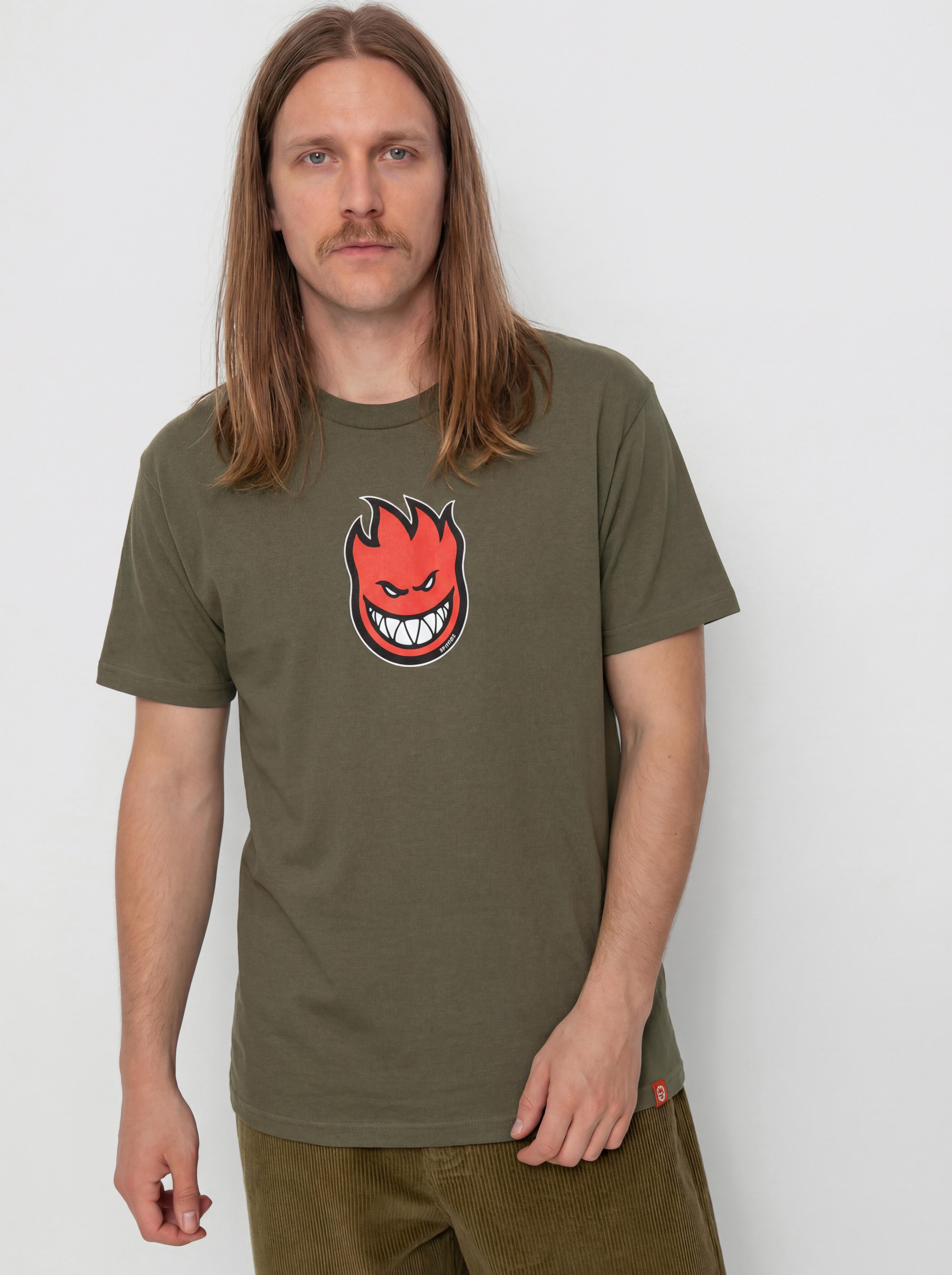 Spitfire Bighead Mid Fill Póló (military green w/red black & white print)