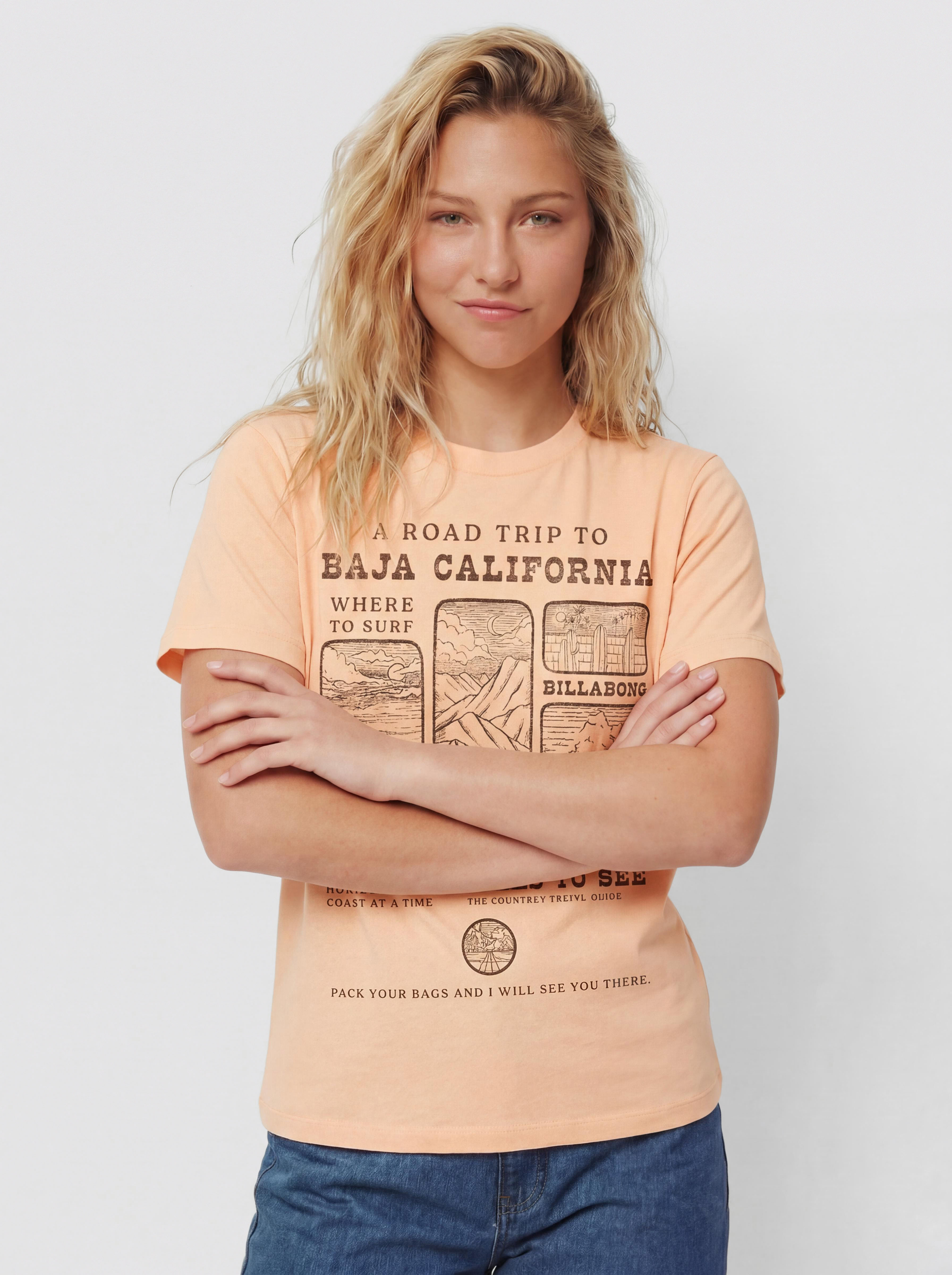 Billabong Flying To The Moon Wmn Póló (soft peach)