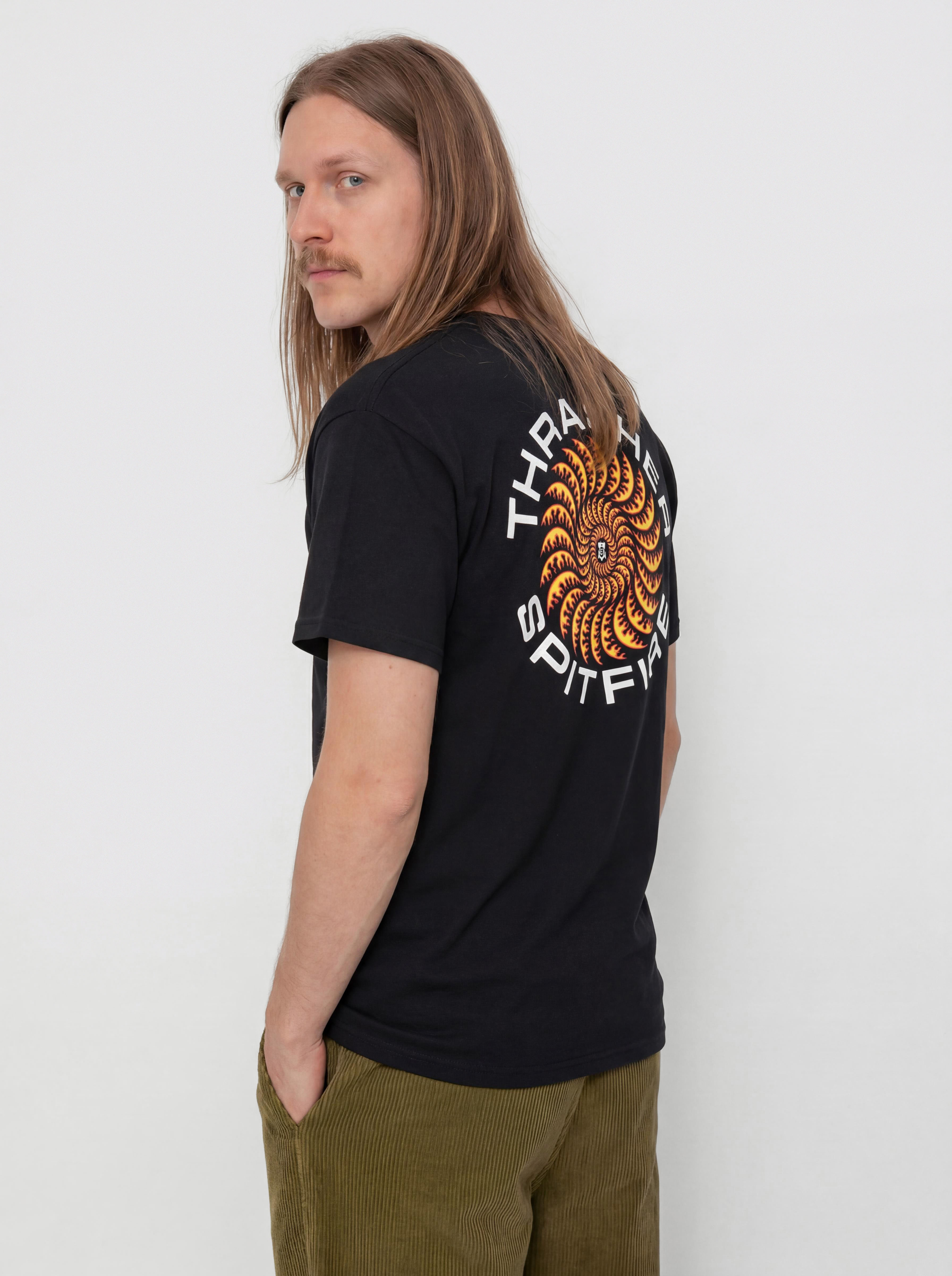 Thrasher x Spitfire Classic Swirl Póló (black)