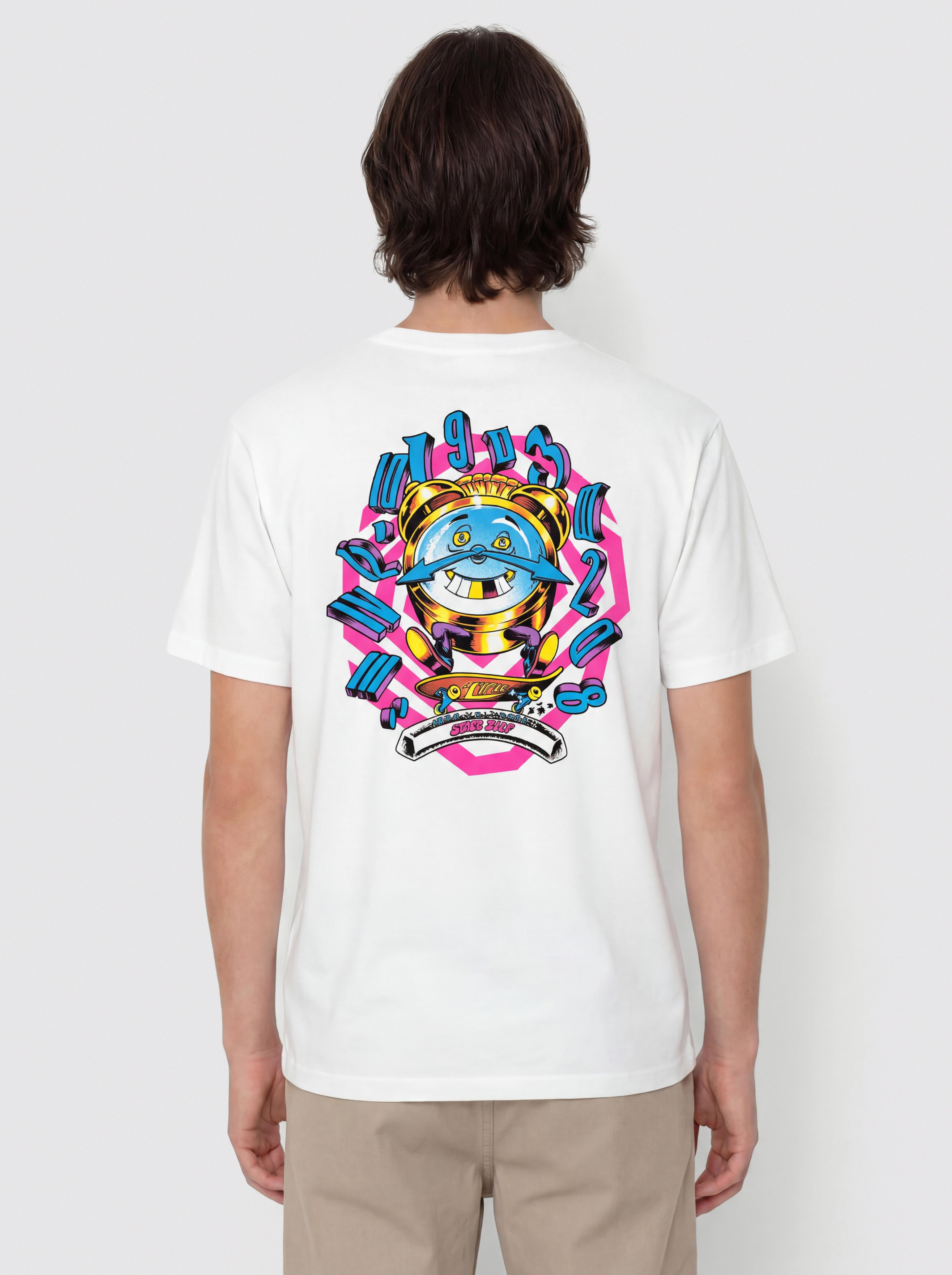 Santa Cruz Grabke All Around Stack Póló (white)