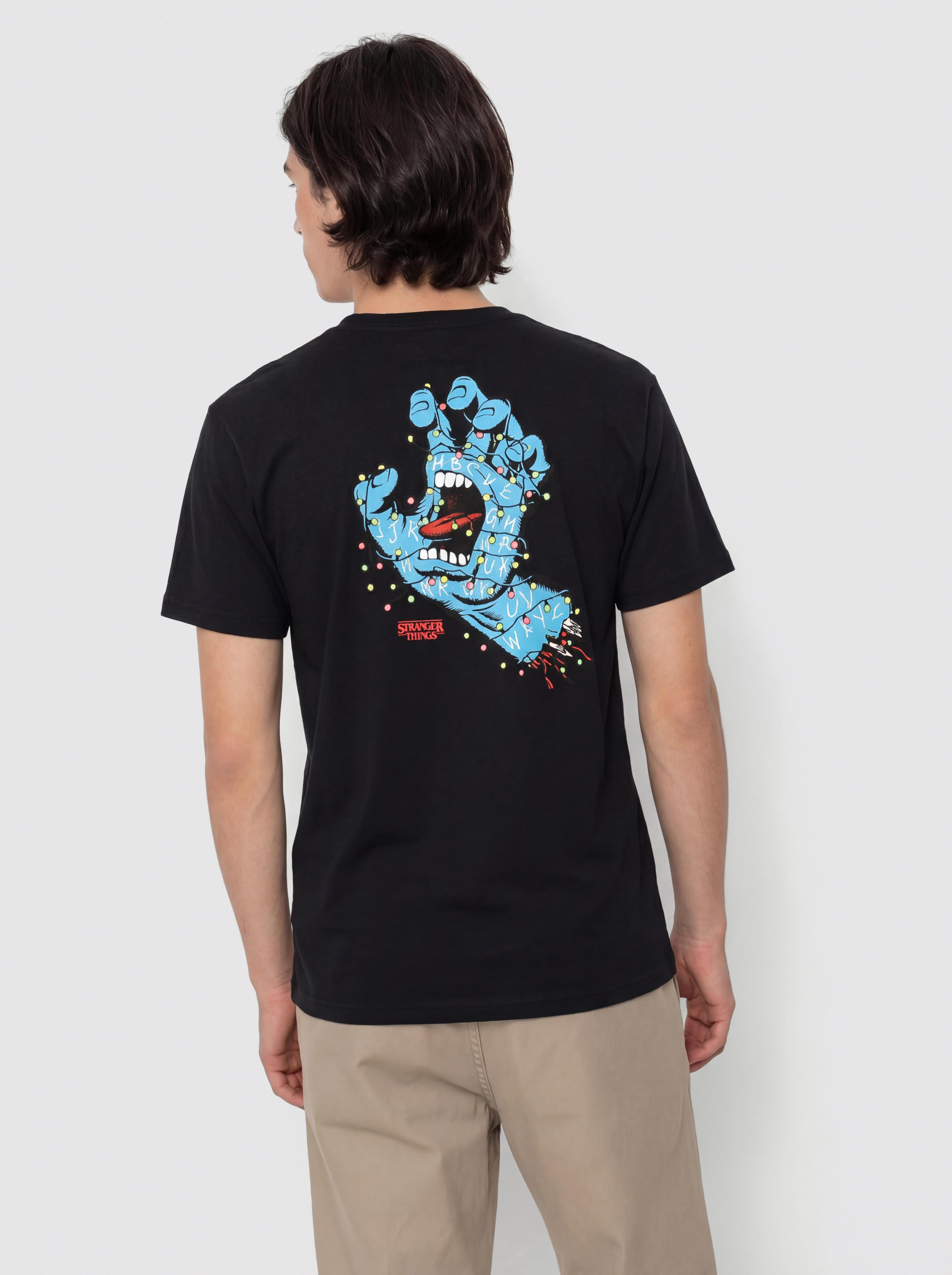 Santa Cruz X Stranger Things Screaming Lights Póló (black)