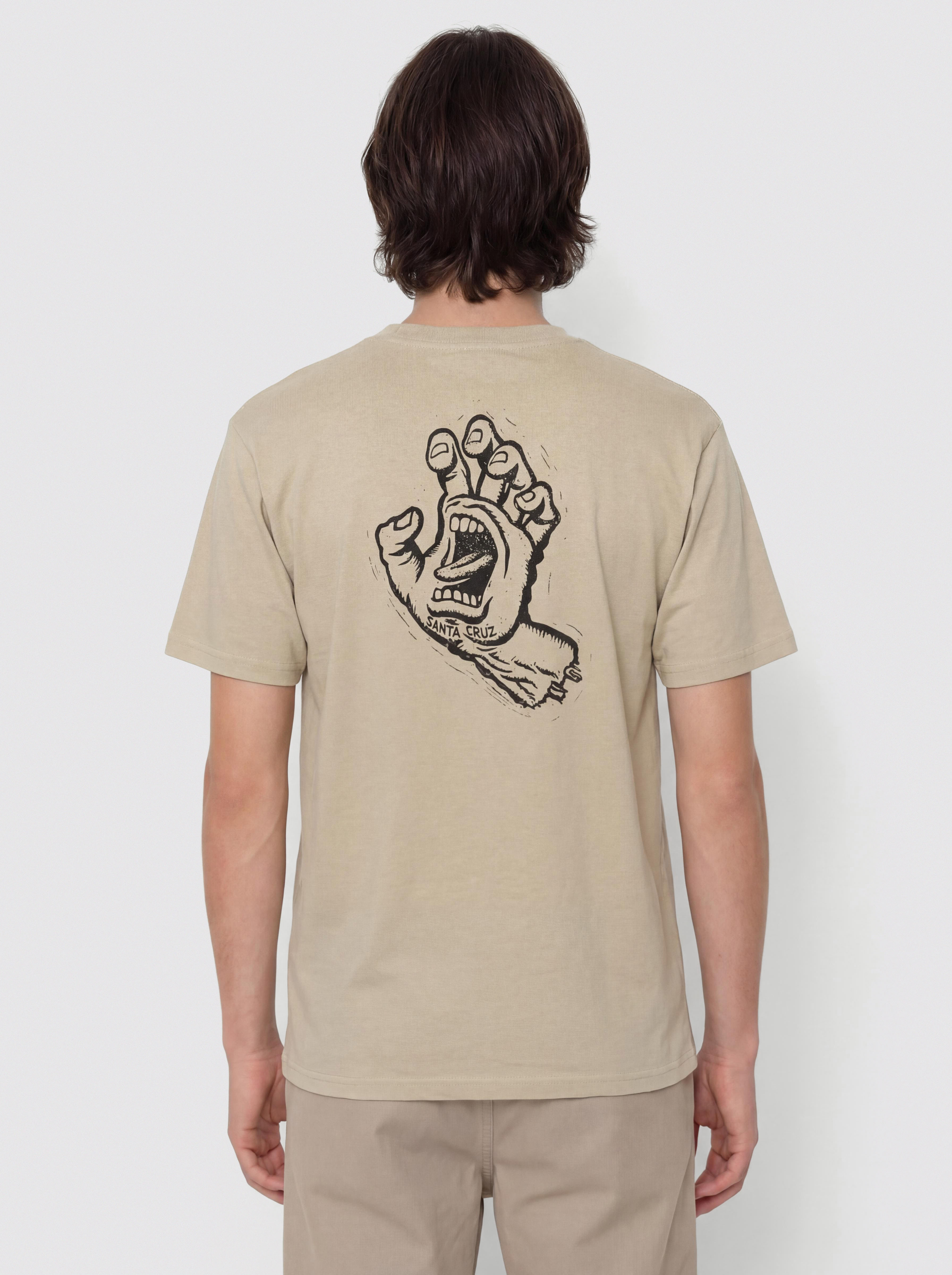 Santa Cruz Stamped Screaming Hand Póló (stone grey)