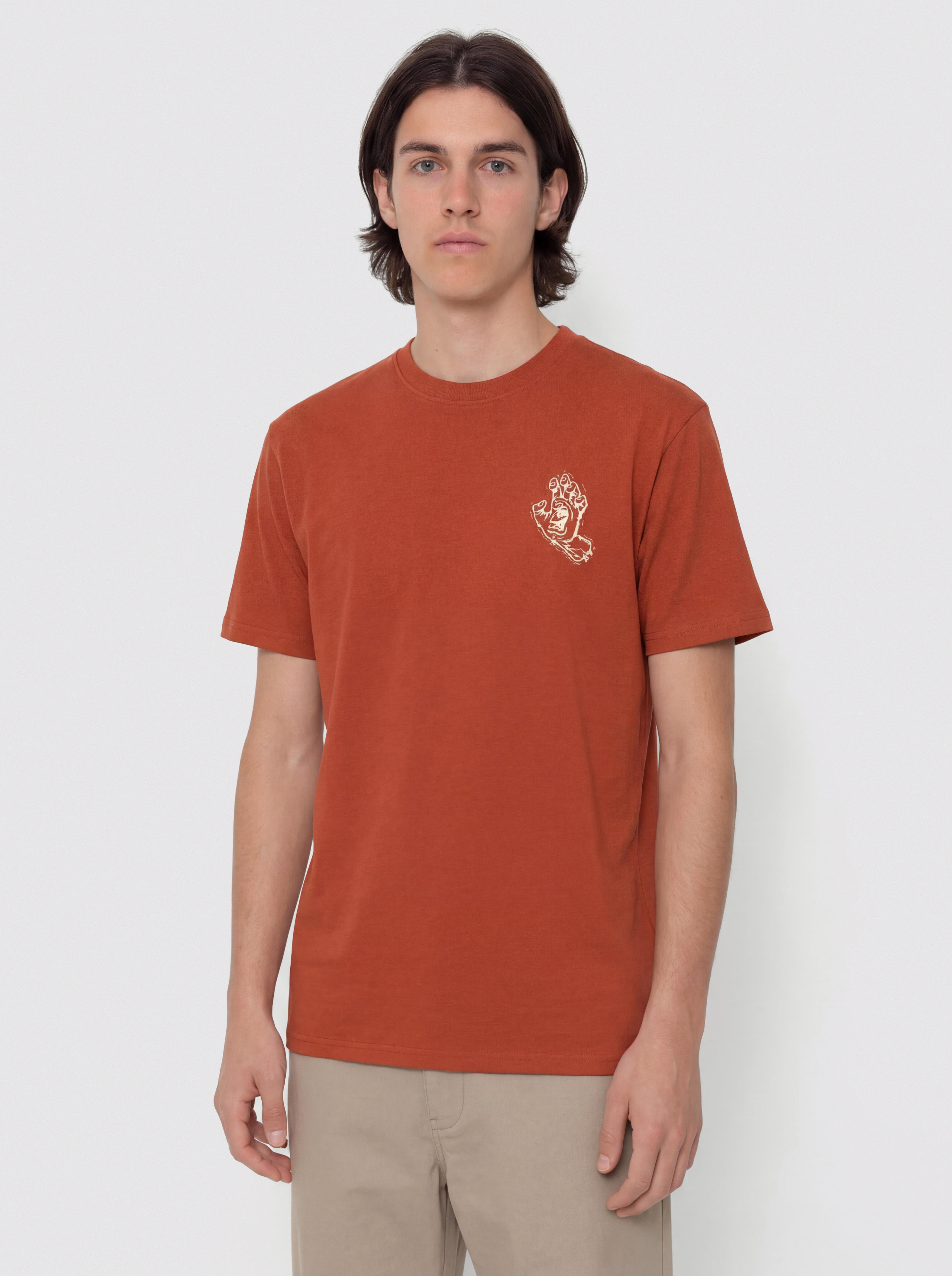 Santa Cruz Stamped Screaming Hand Póló (ketchup)