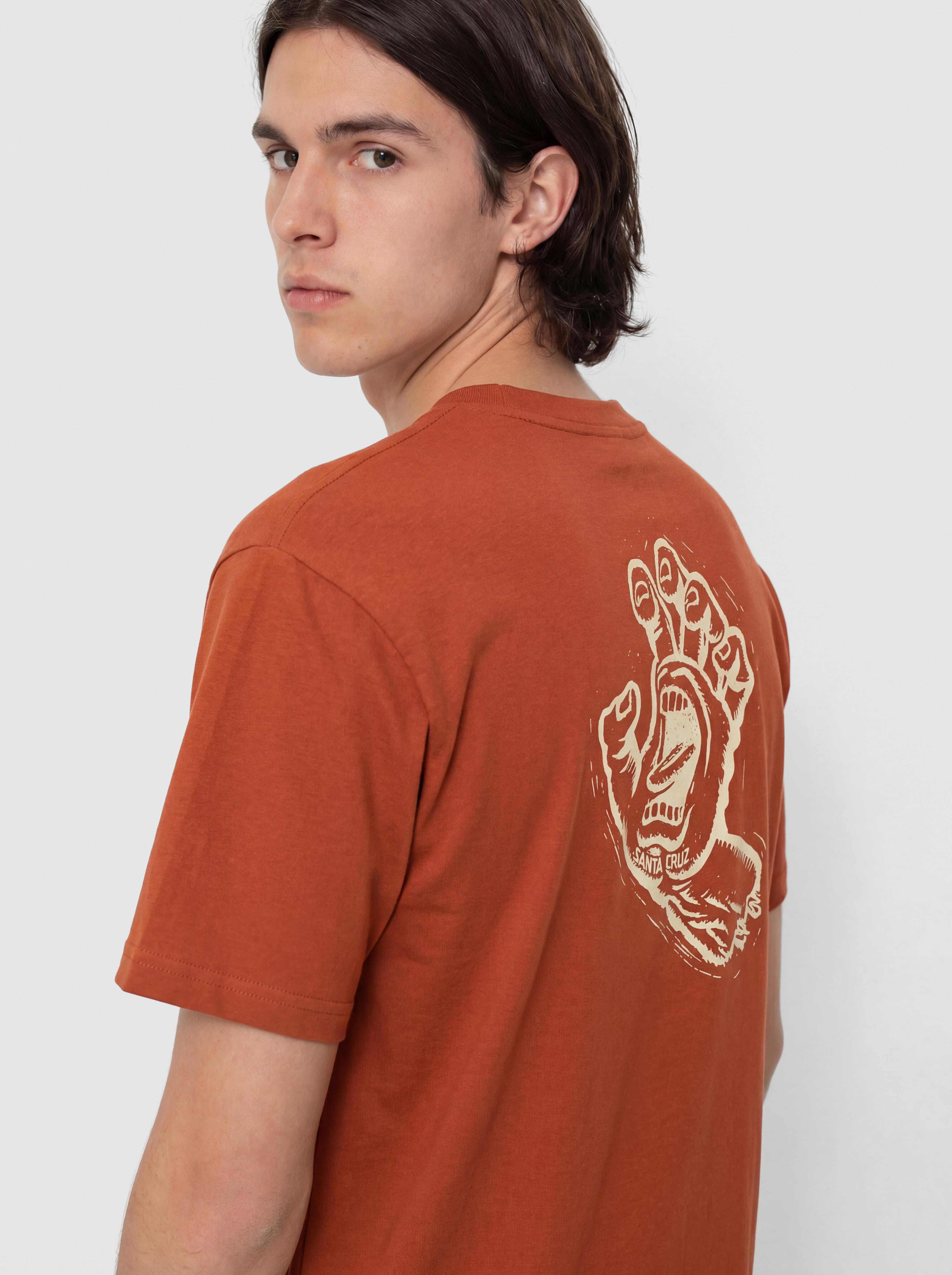 Santa Cruz Stamped Screaming Hand Póló (ketchup)