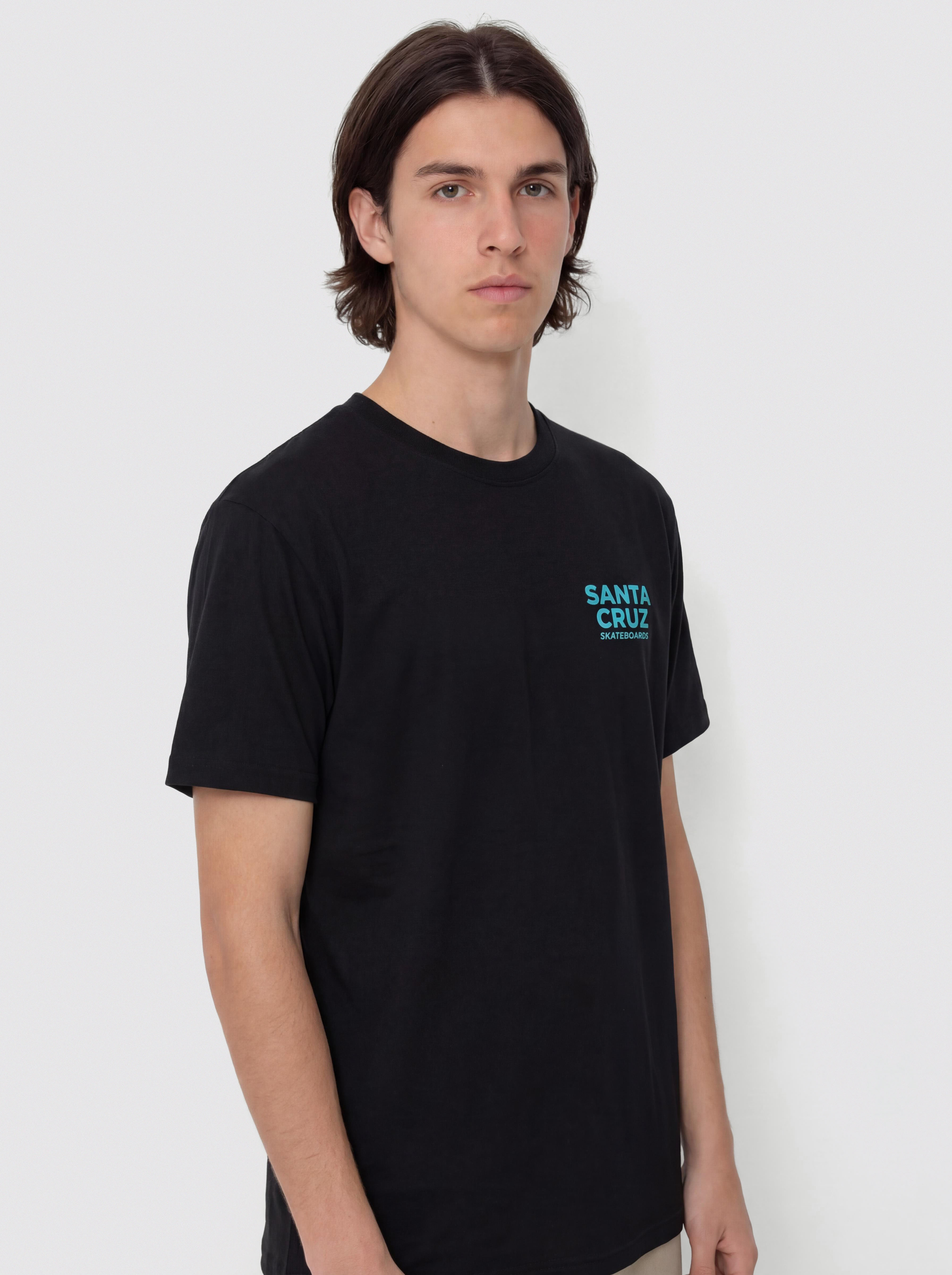 Póló Santa Cruz Tiki Hand Strip (black)