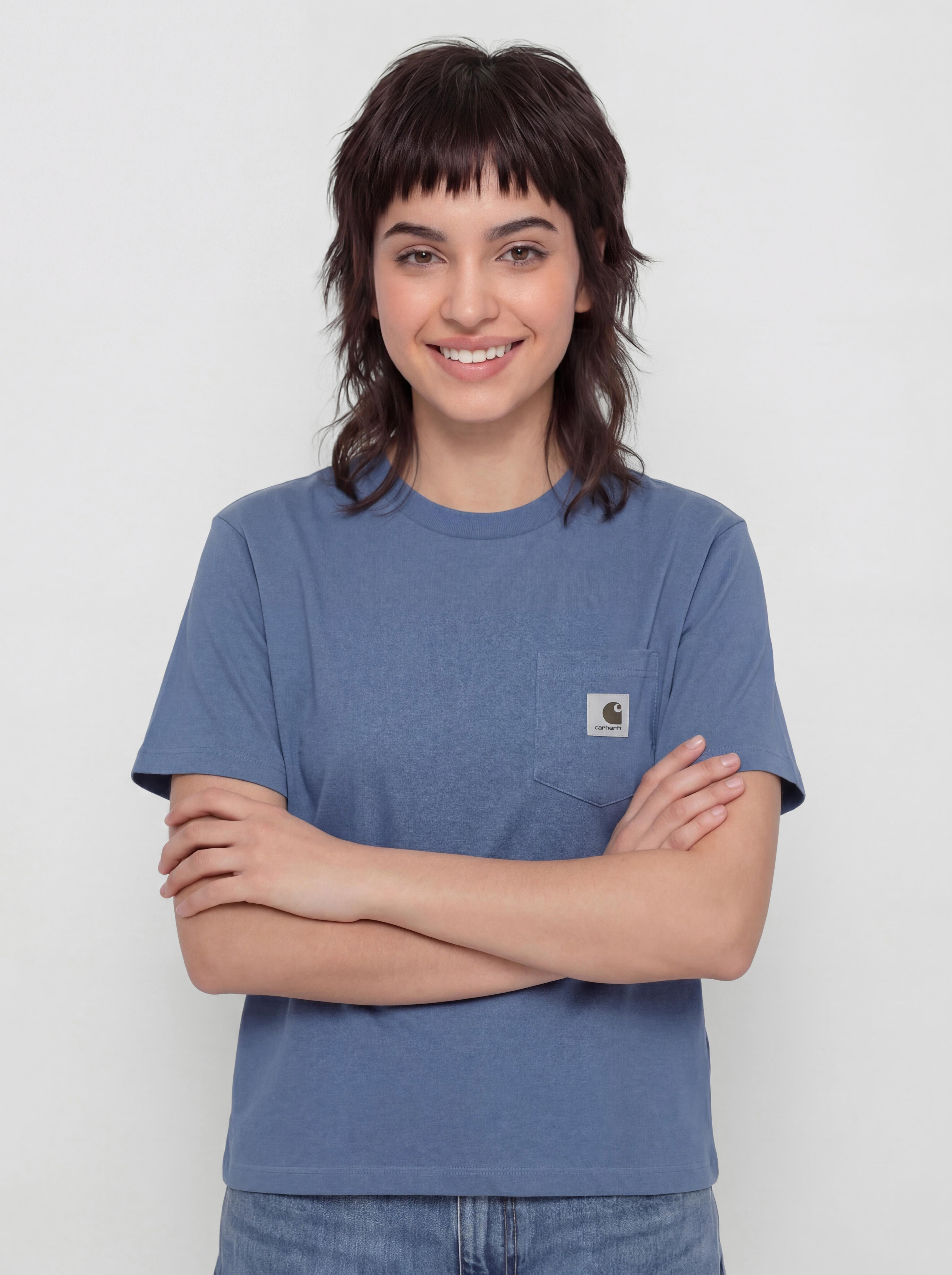 Carhartt WIP Pocket Wmn Póló (blue iris)