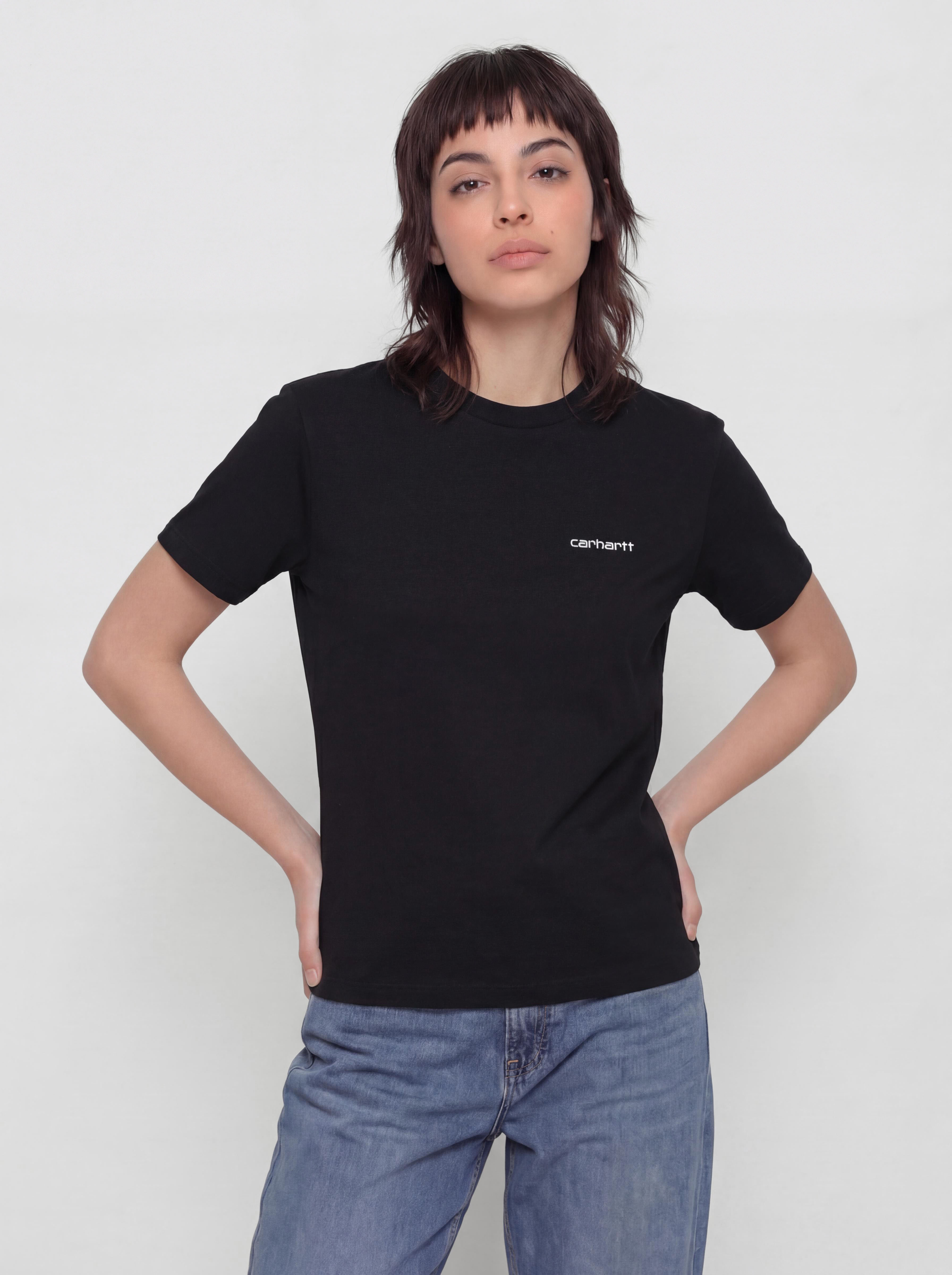 Carhartt WIP Script Embroidery Wmn Póló (black/white)