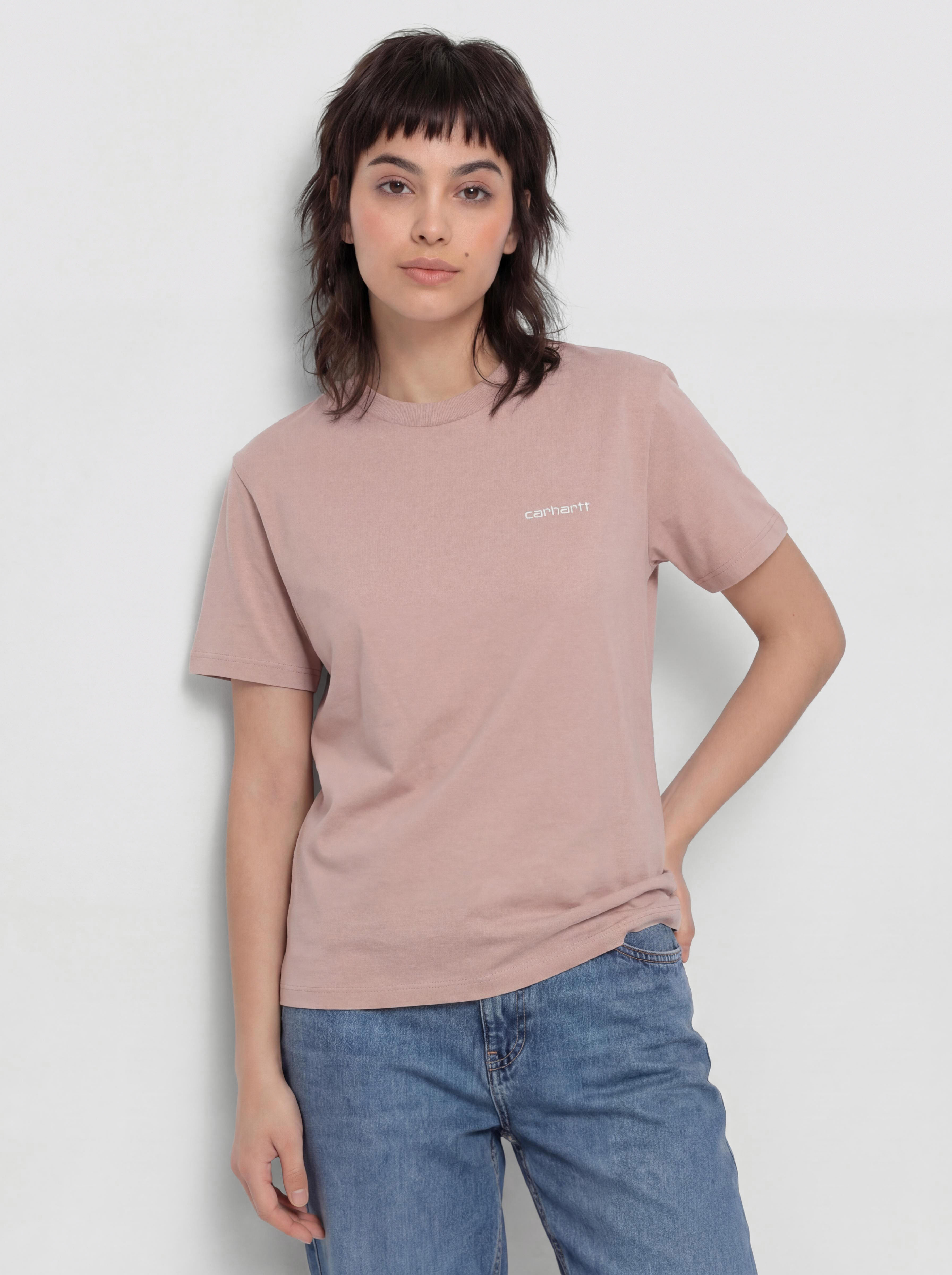 Pu00f3lu00f3 Carhartt WIP Script Embroidery Wmn (gentle pink/cinnerus)
