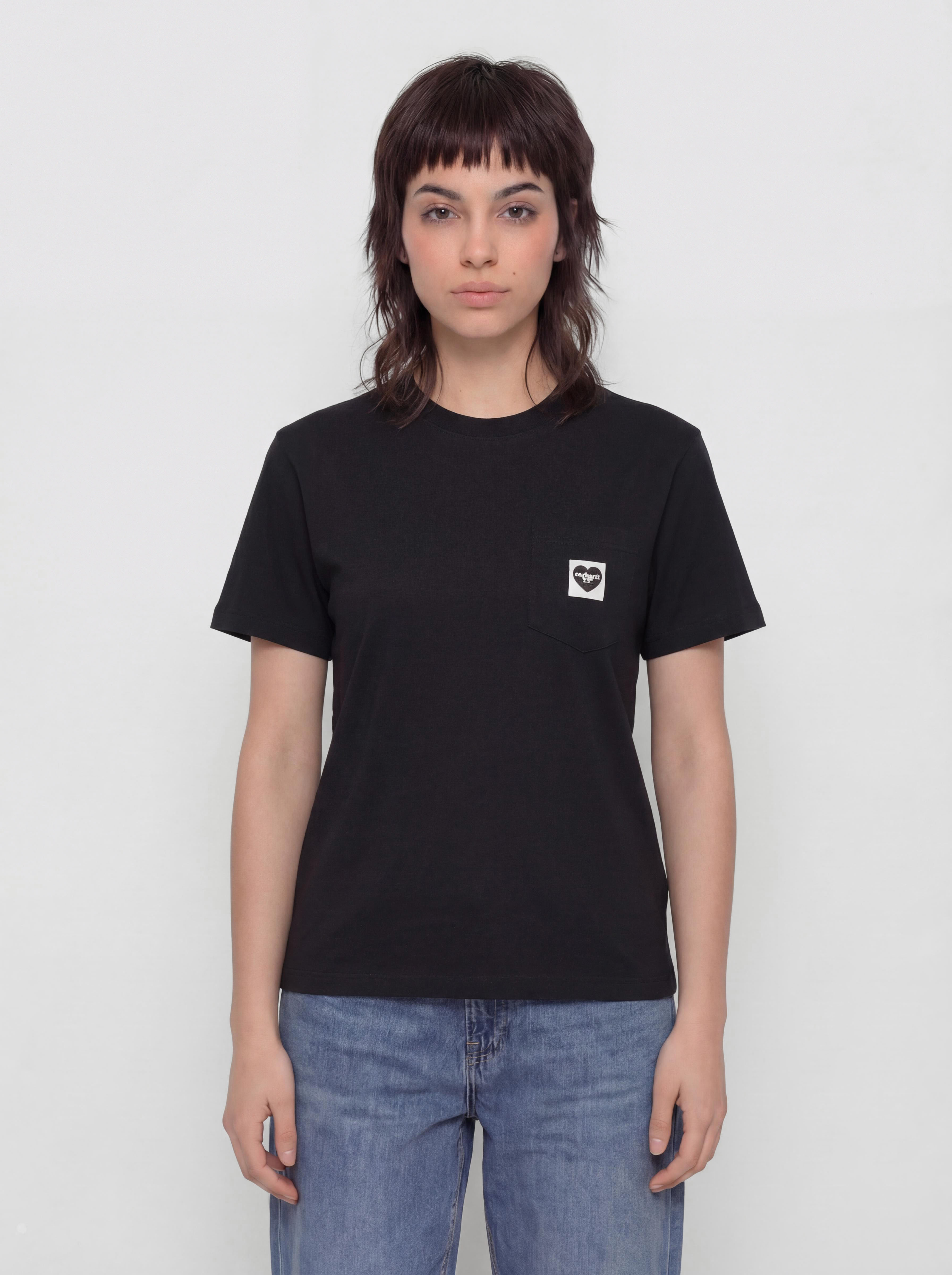 Póló Carhartt WIP Pocket Heart Wmn (black/black)