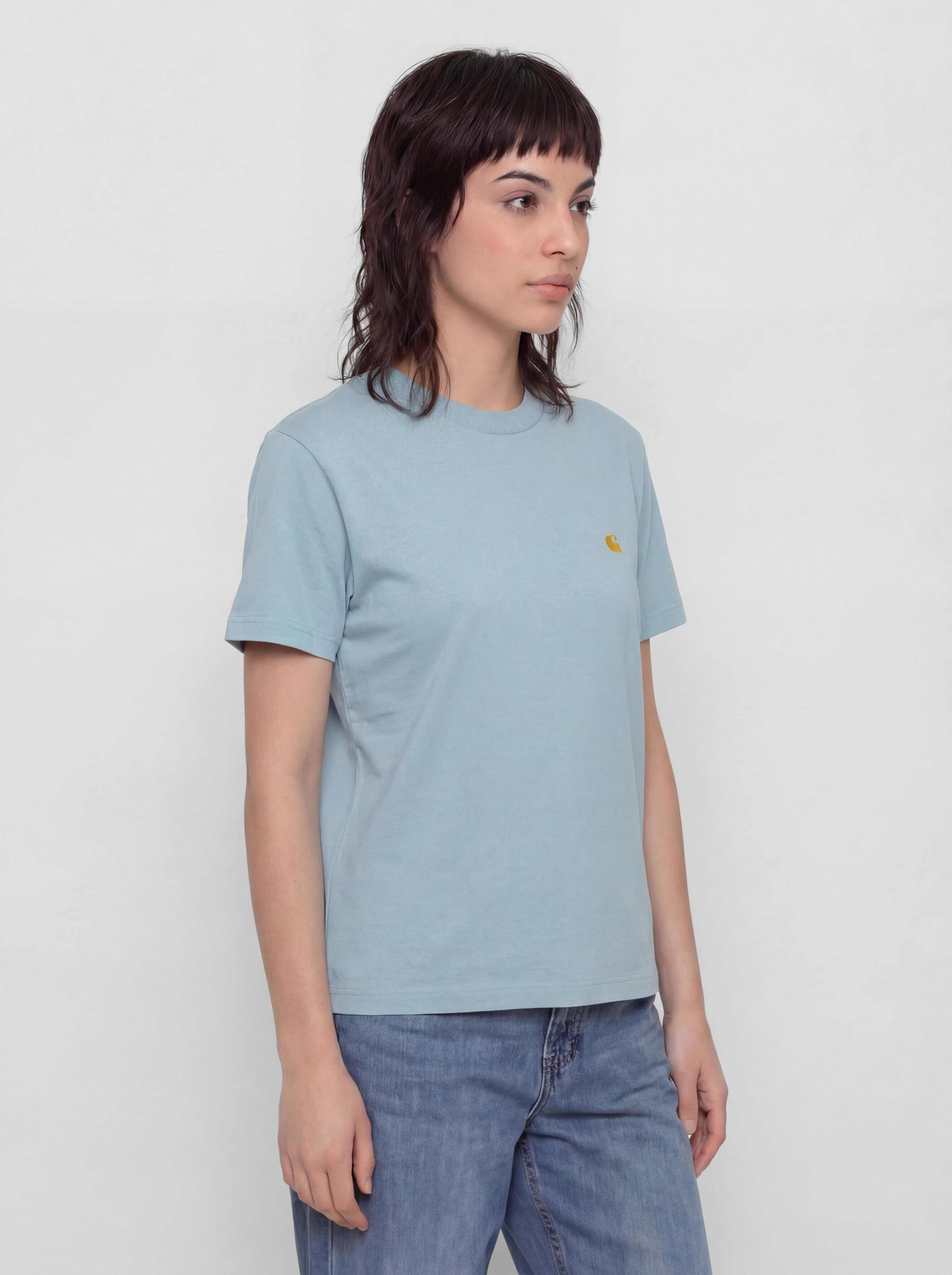 Póló Carhartt WIP Chase Wmn (tourmaline/gold)