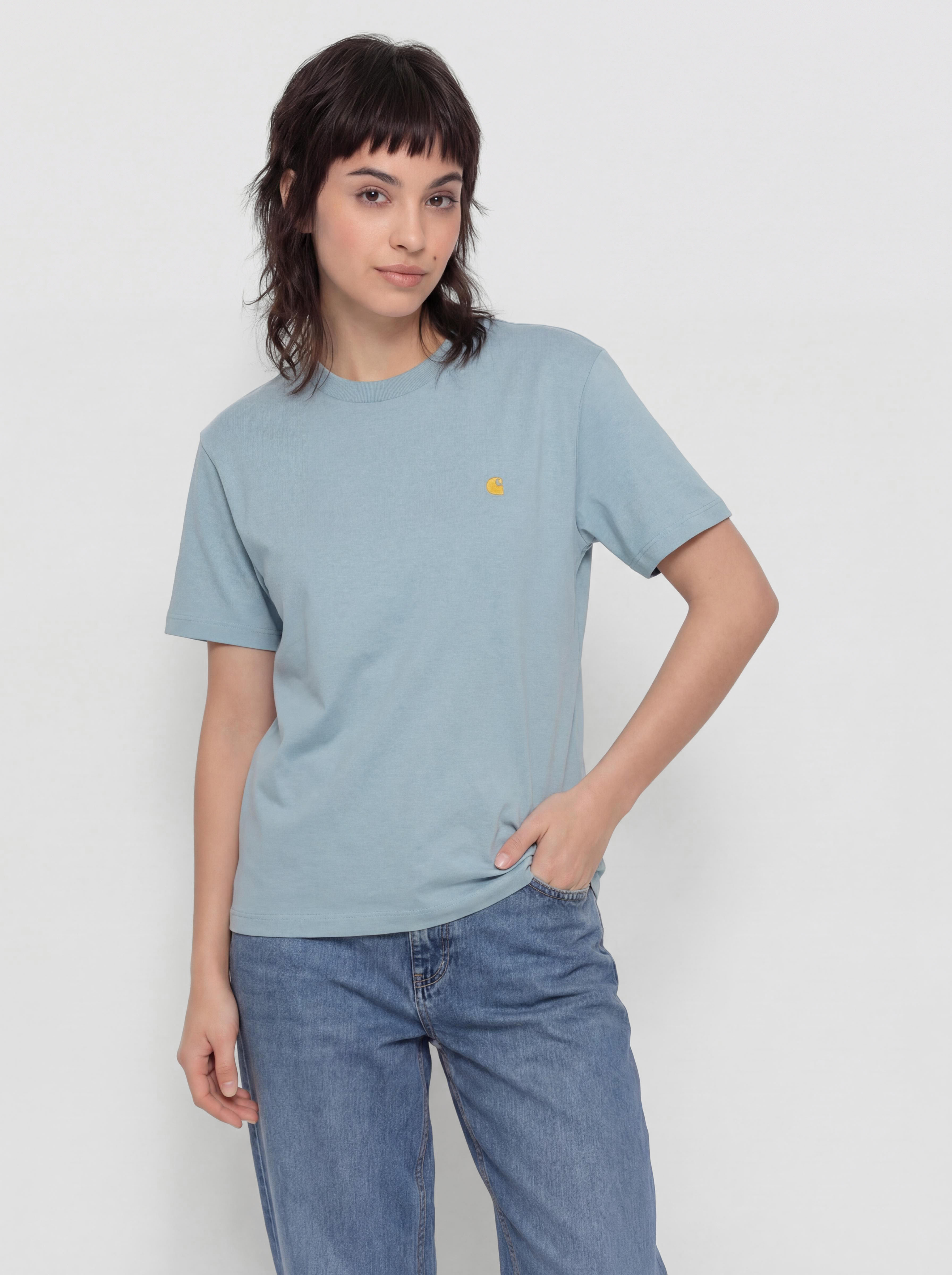 Póló Carhartt WIP Chase Wmn (tourmaline/gold)
