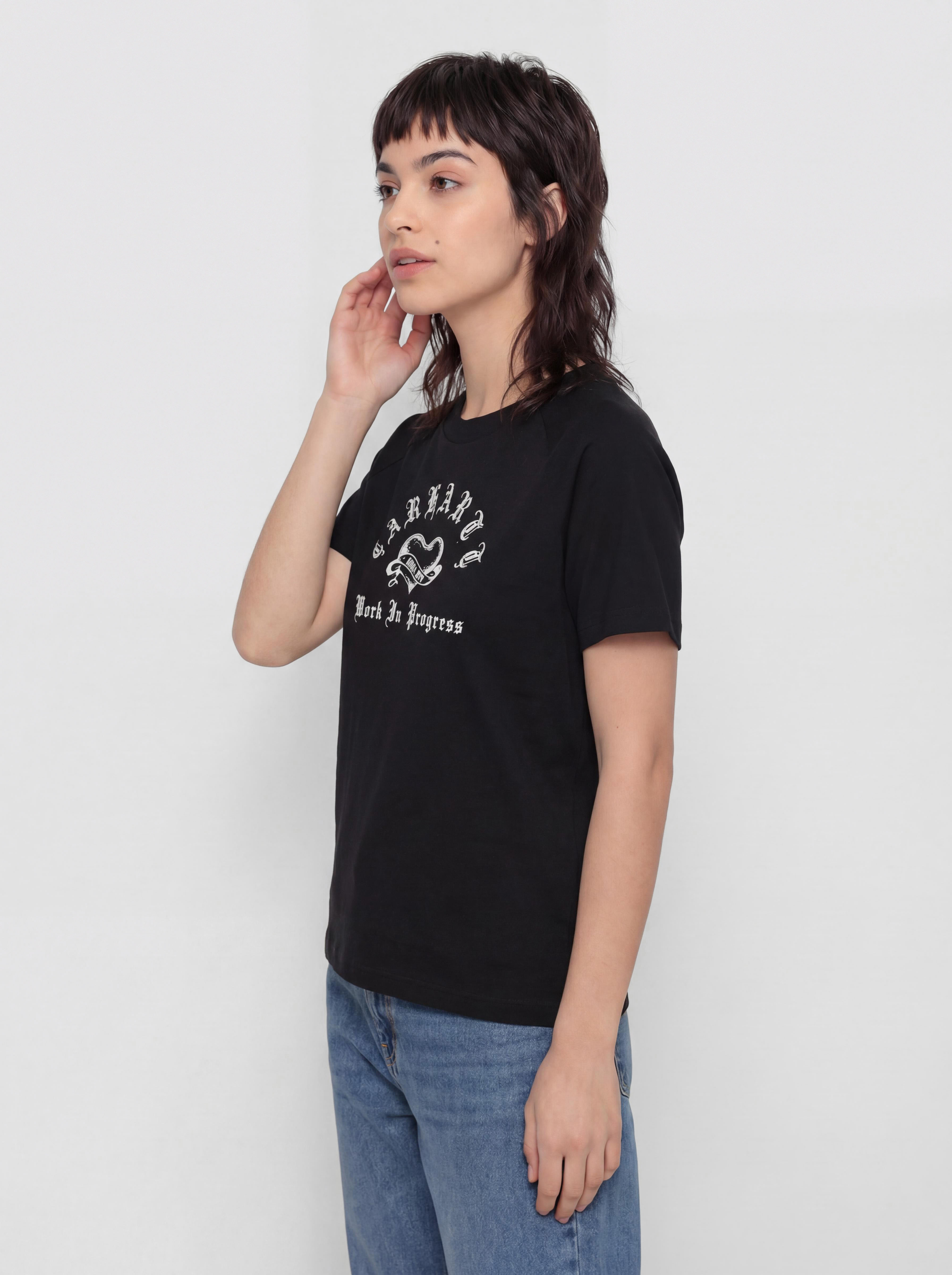 Póló Carhartt WIP Honest Work Wmn (black/white)
