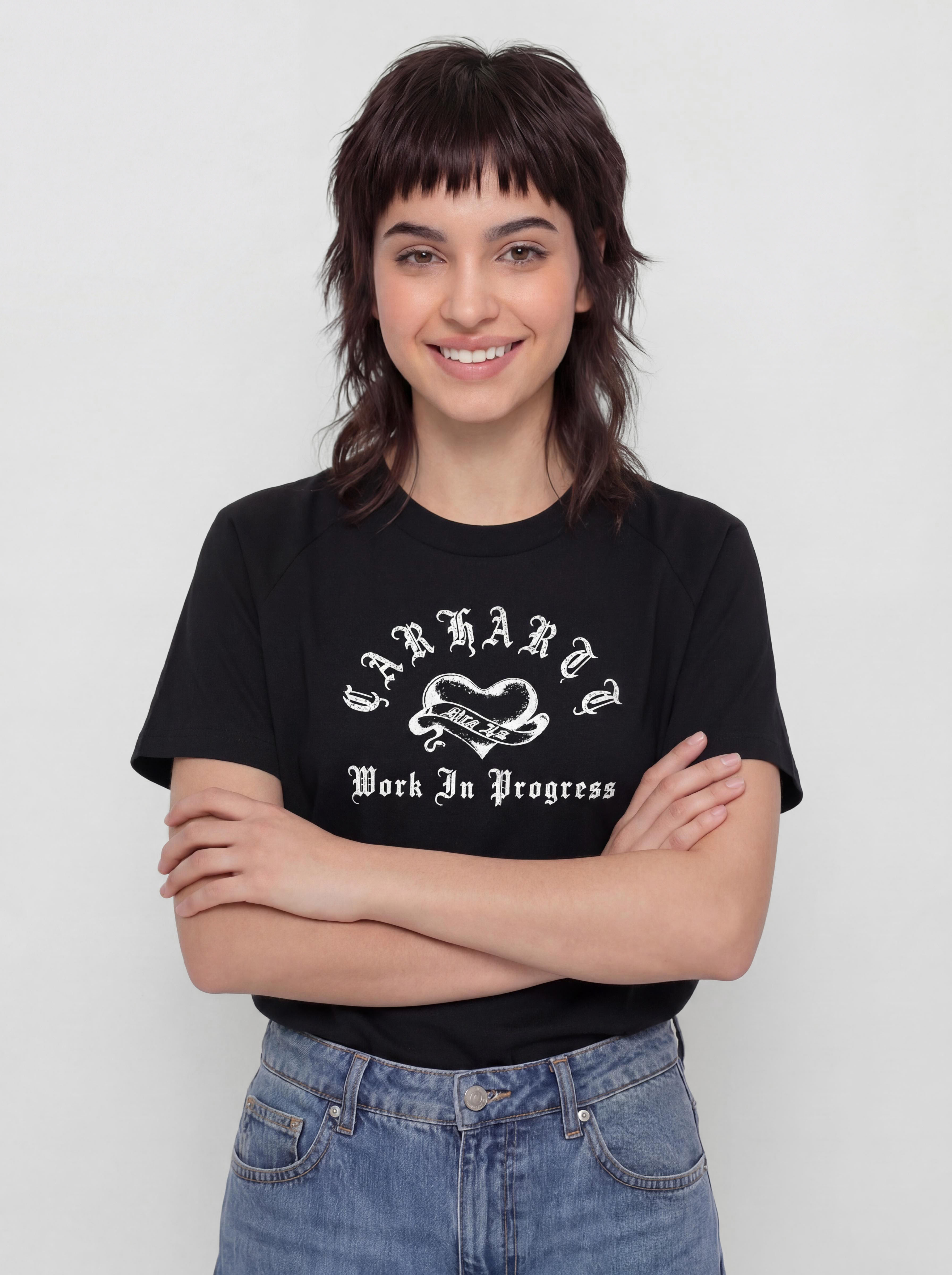 Póló Carhartt WIP Honest Work Wmn (black/white)