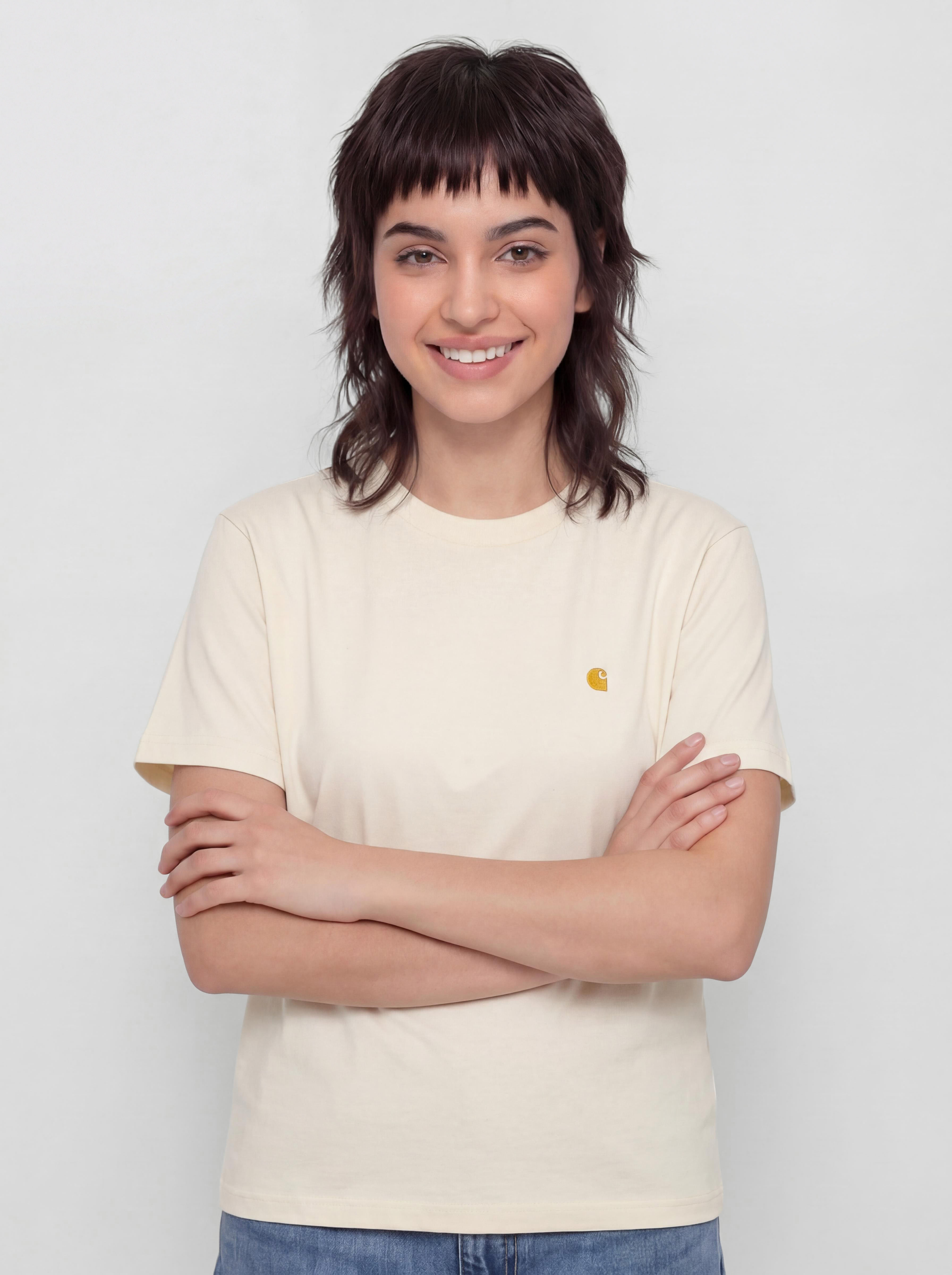 Póló Carhartt WIP Chase Wmn (cinnerus/gold)