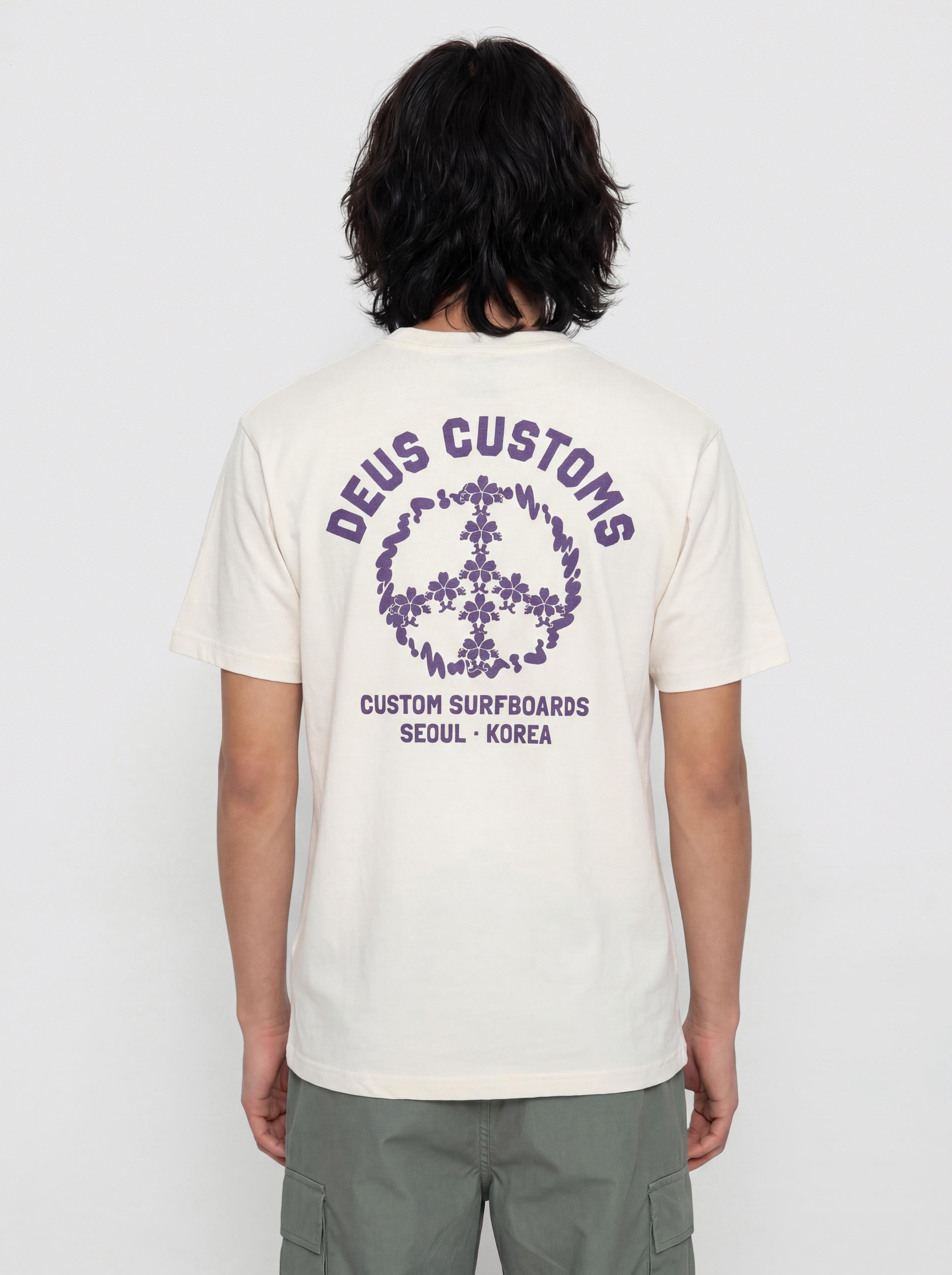 Deus Ex Machina Fancy Pansy Póló (vintage white)