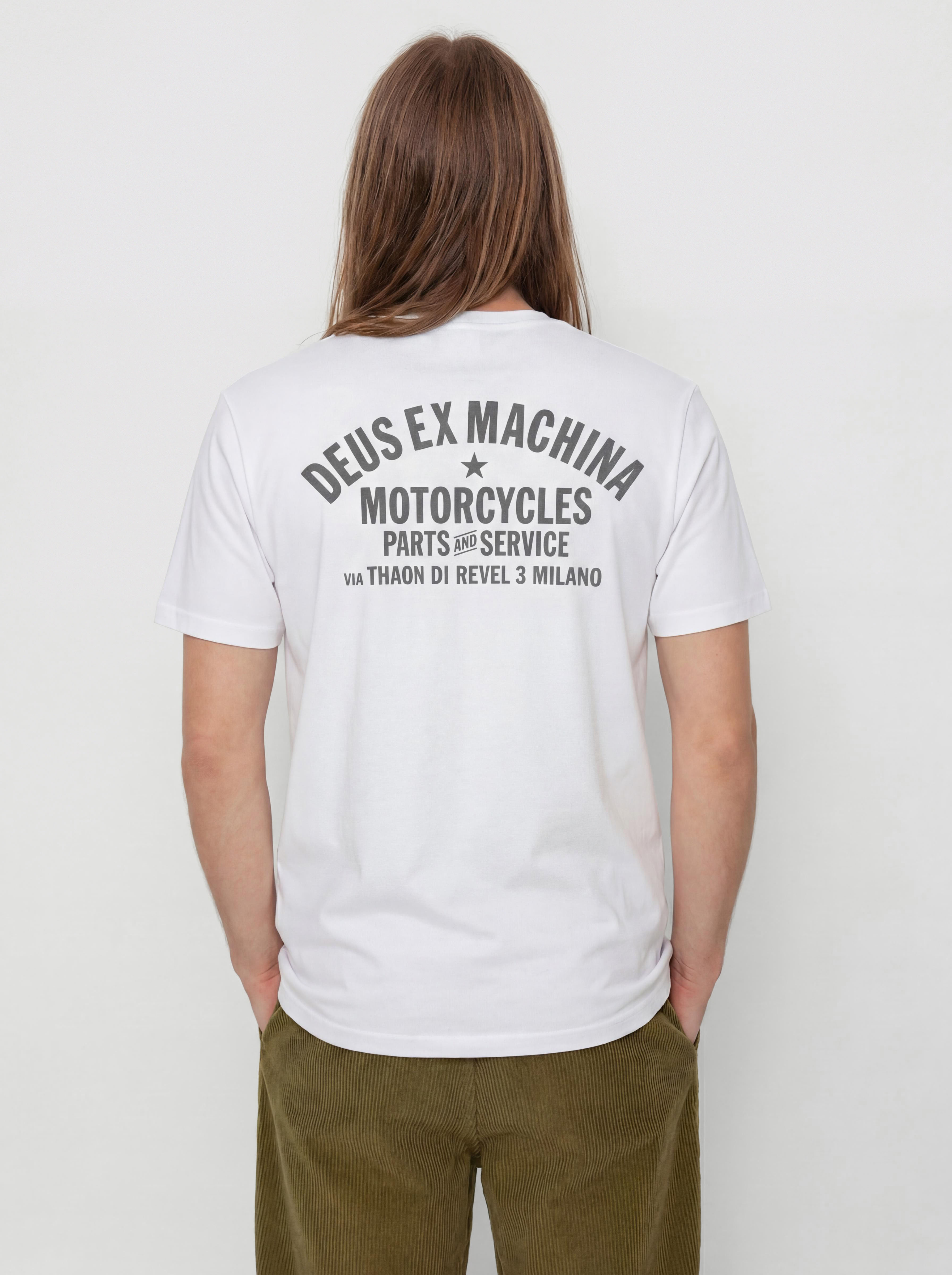Deus Ex Machina Milano Address Póló (white)