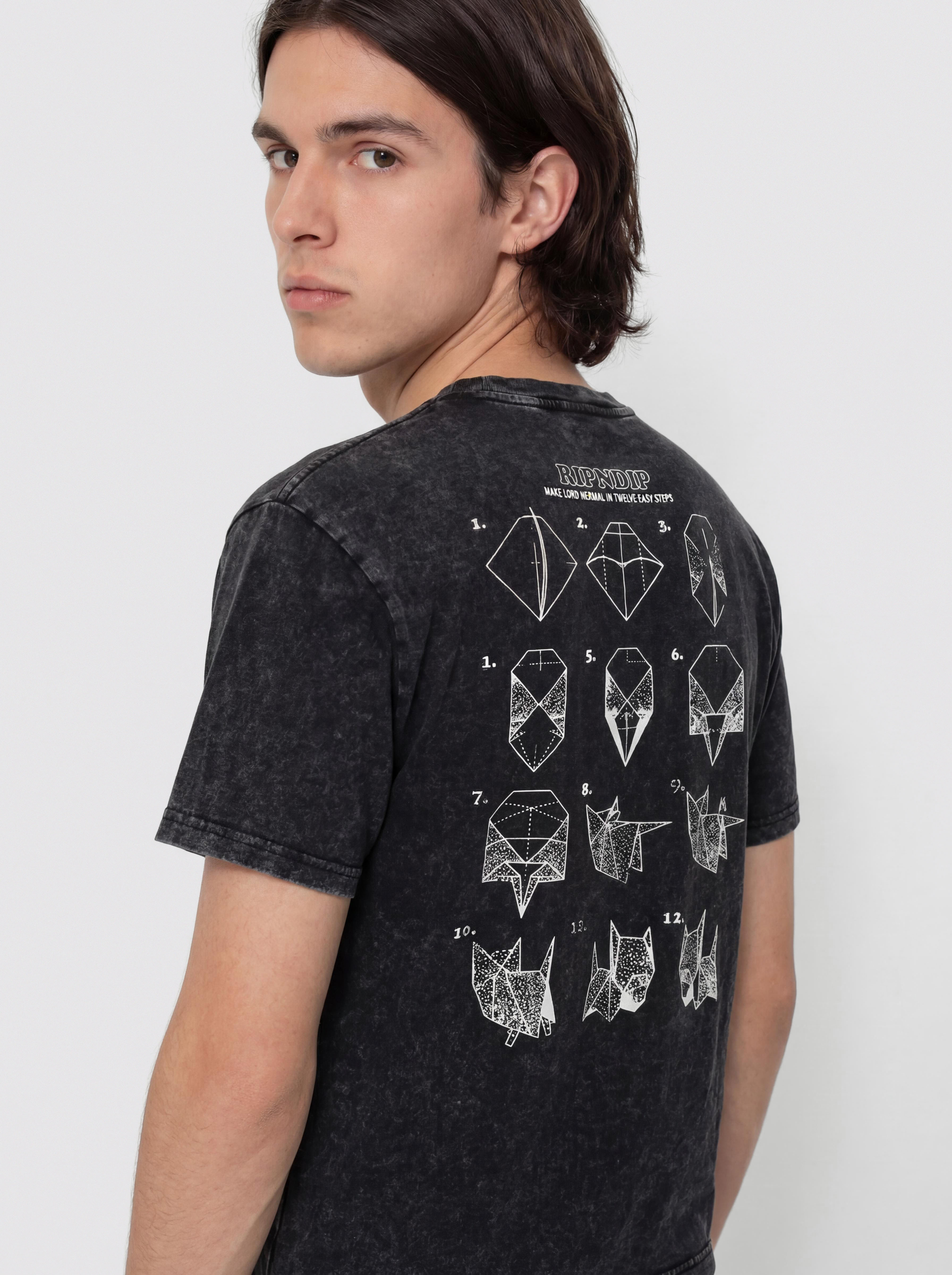RipNDip Origami Póló (black vintage wash)
