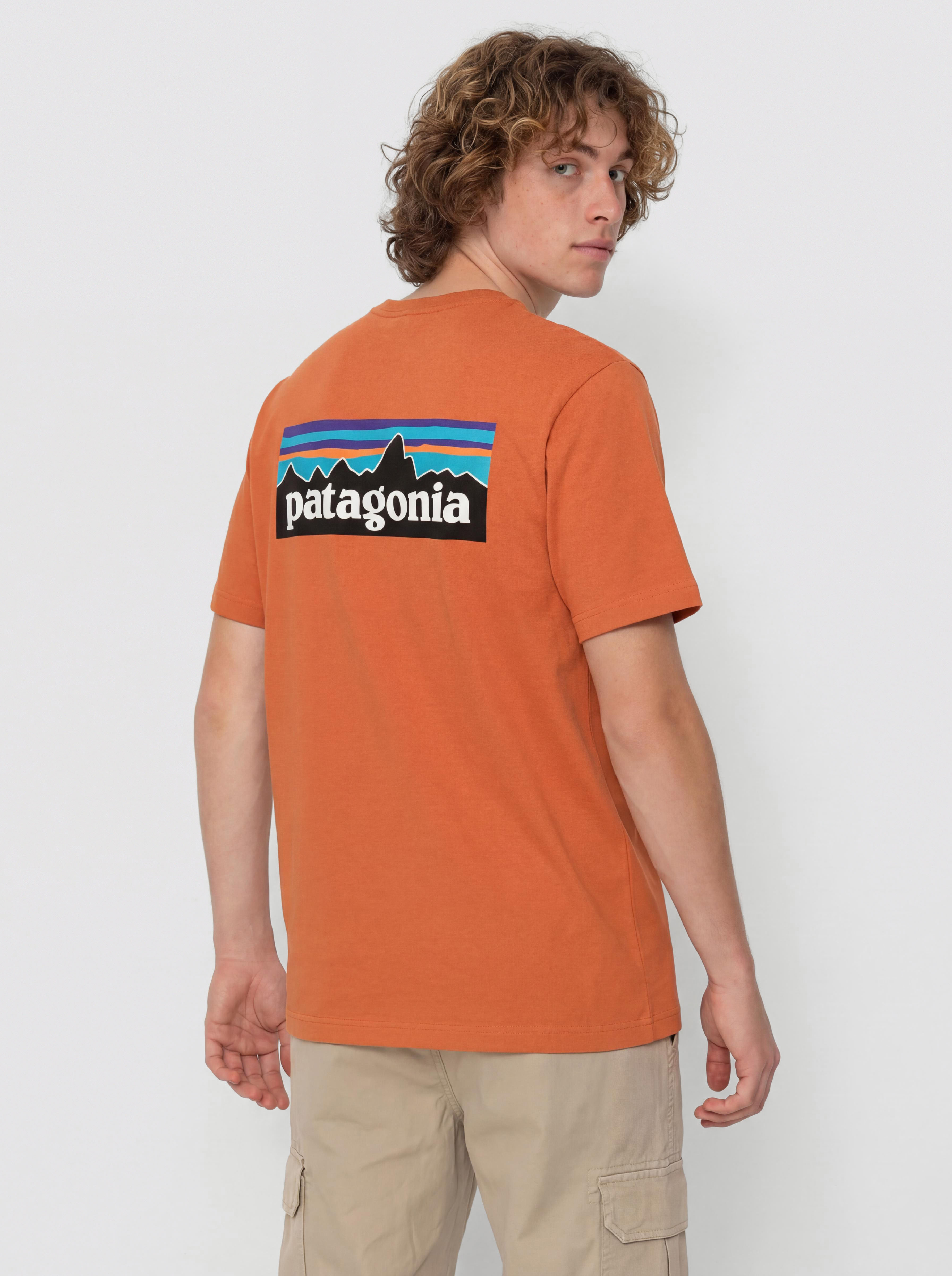 Patagonia P 6 Logo Póló (coal orange)