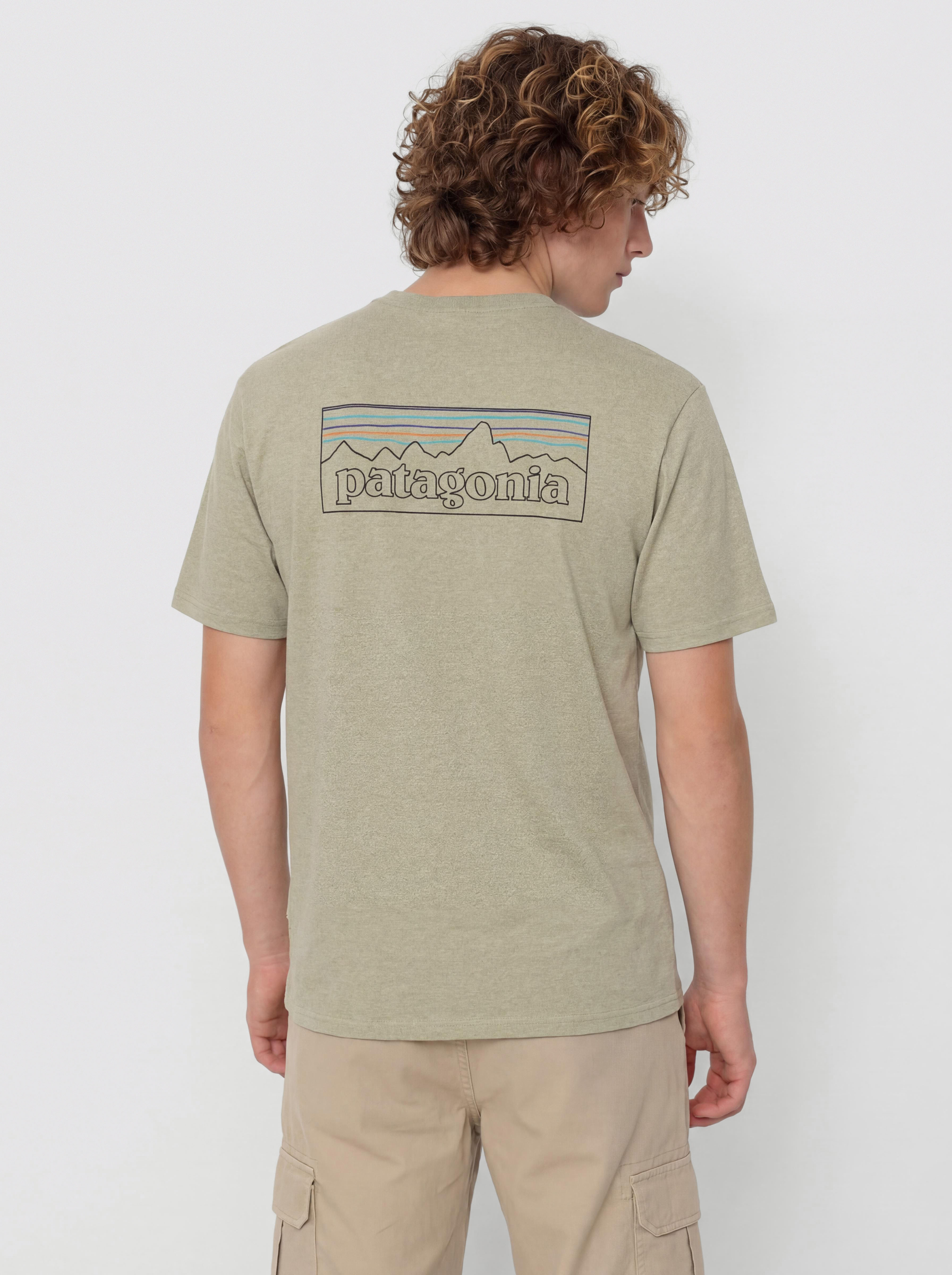 Patagonia P 6 Logo Responsibili Póló (p 6 outline/gumtree green)