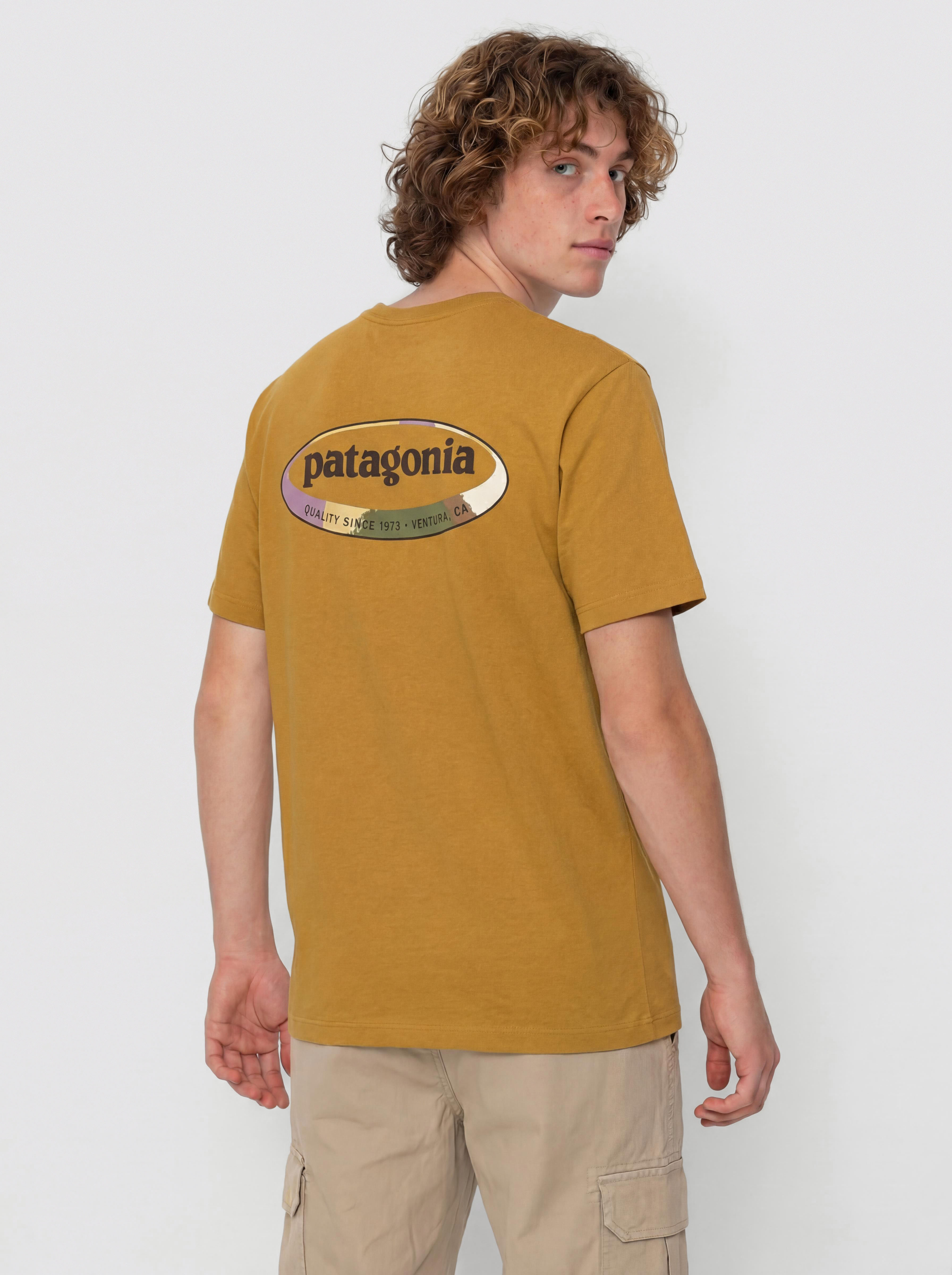 Patagonia 95 Oval Logo Pu00f3lu00f3 (bobcat brown/sunshine)