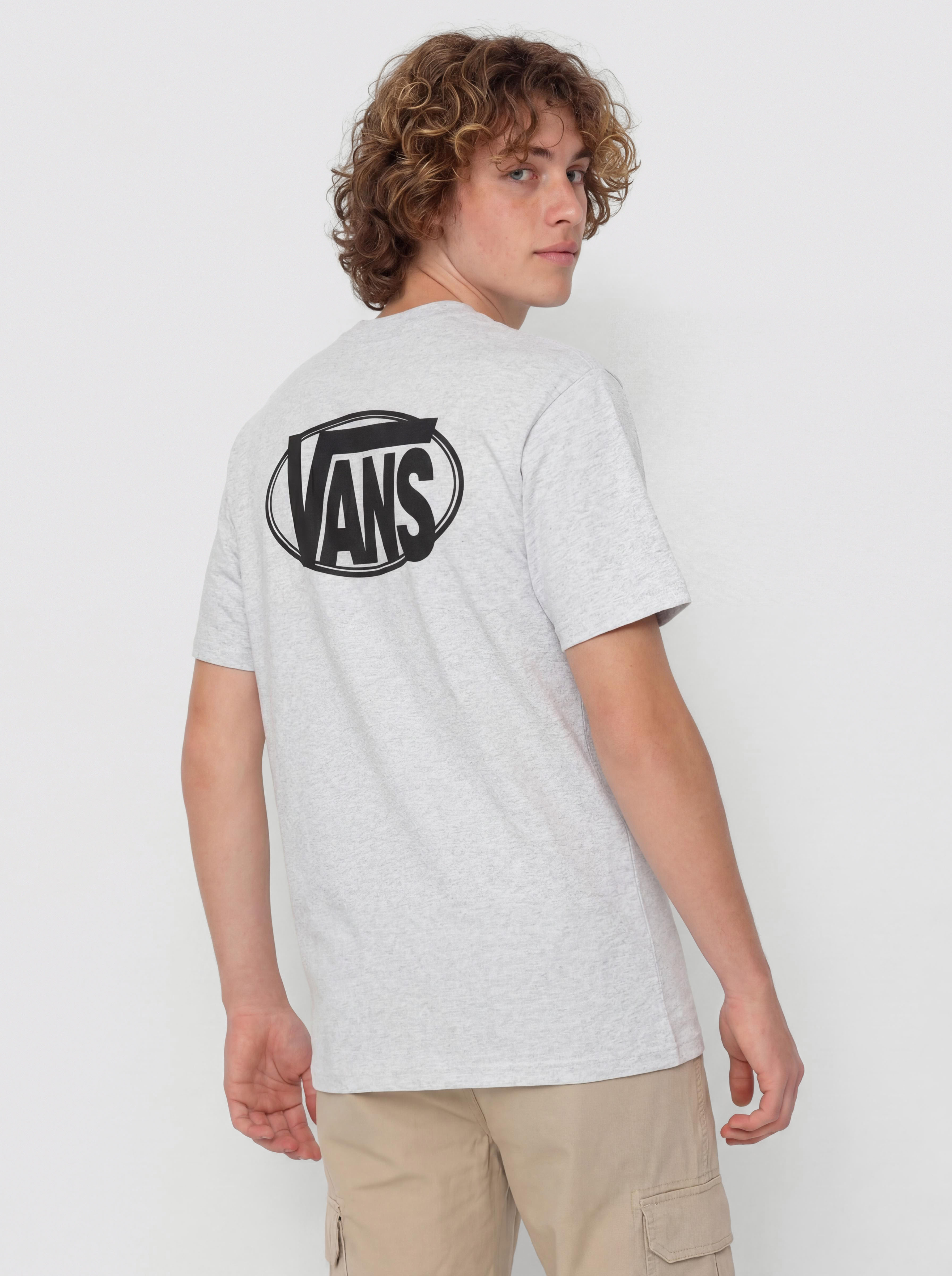 Vans Oval Logo Loose Póló (light grey heat)
