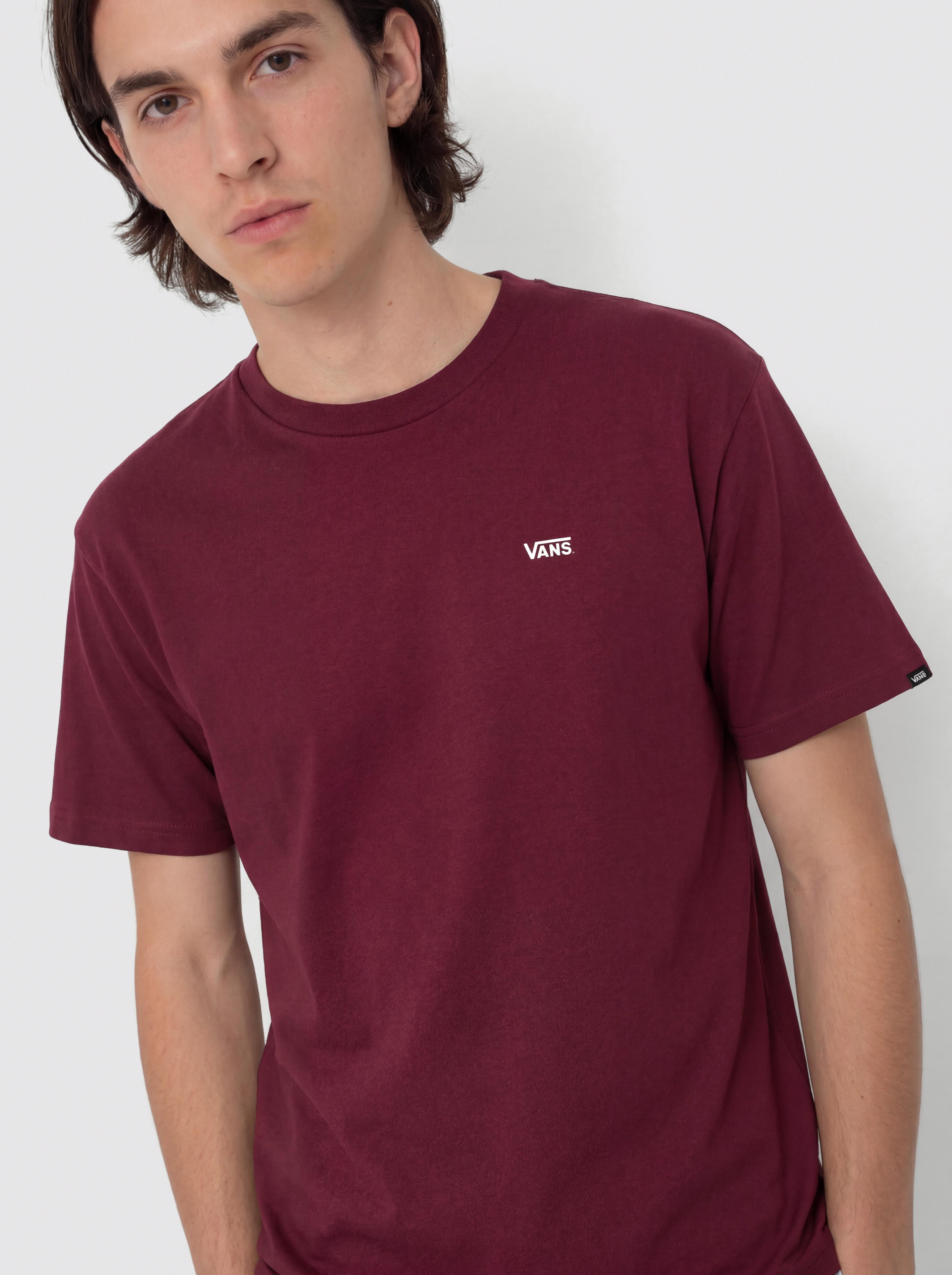 Vans Left Chest II Loose Pu00f3lu00f3 (burgundy)