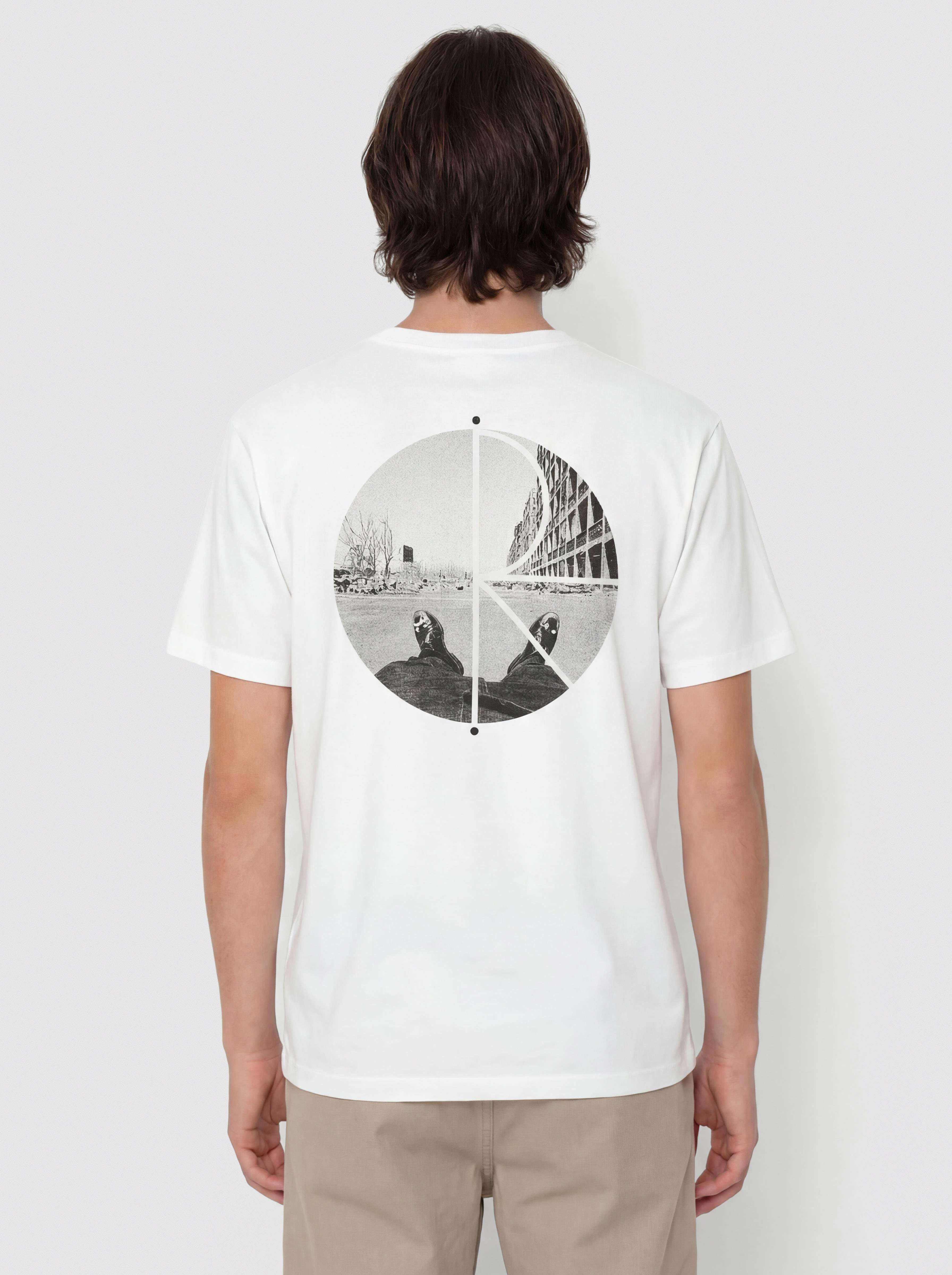 Polar Skate Fill Logo Happy Sad Póló (white)