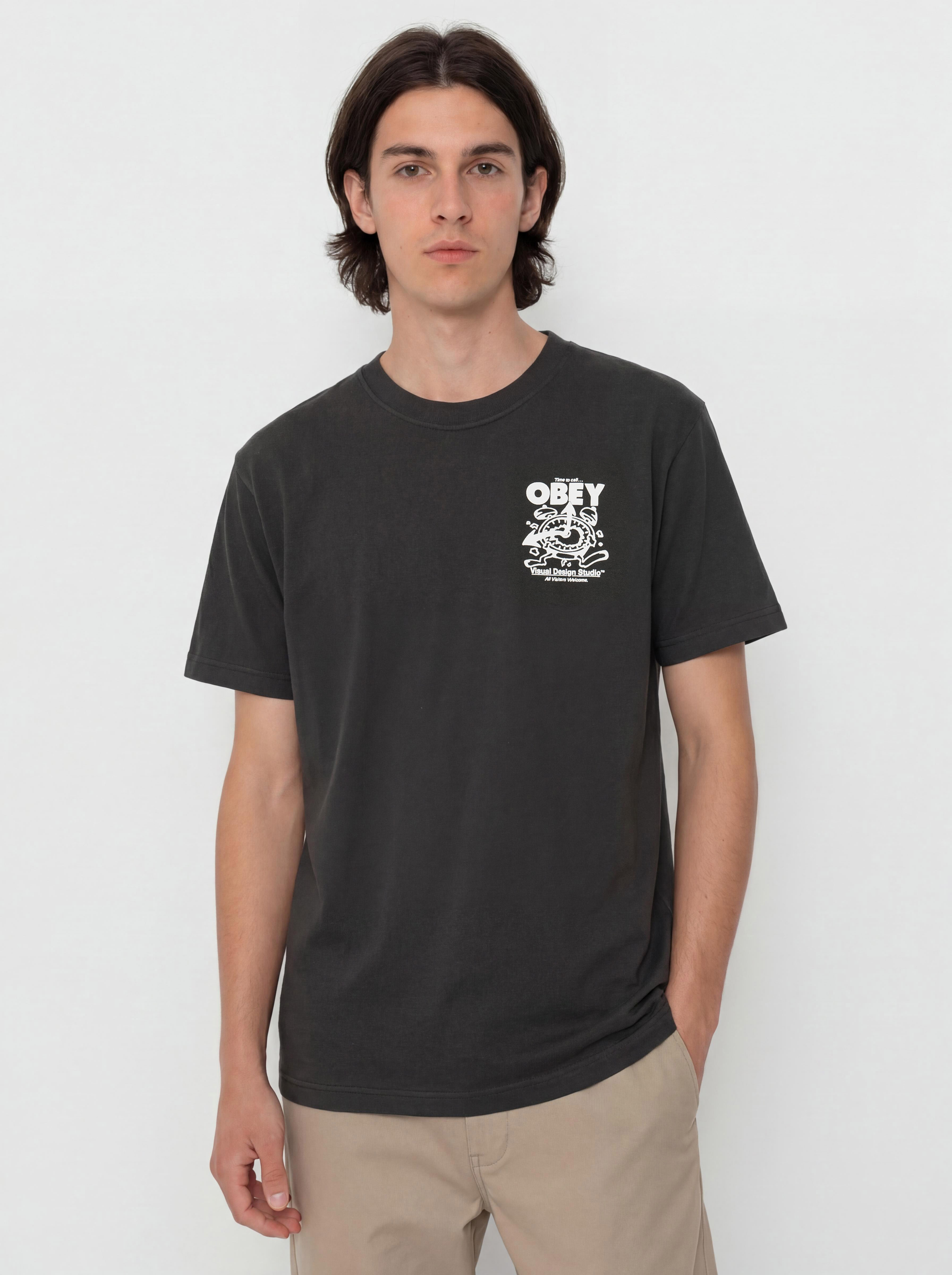 OBEY Time To Call Obey Pu00f3lu00f3 (vintage black)