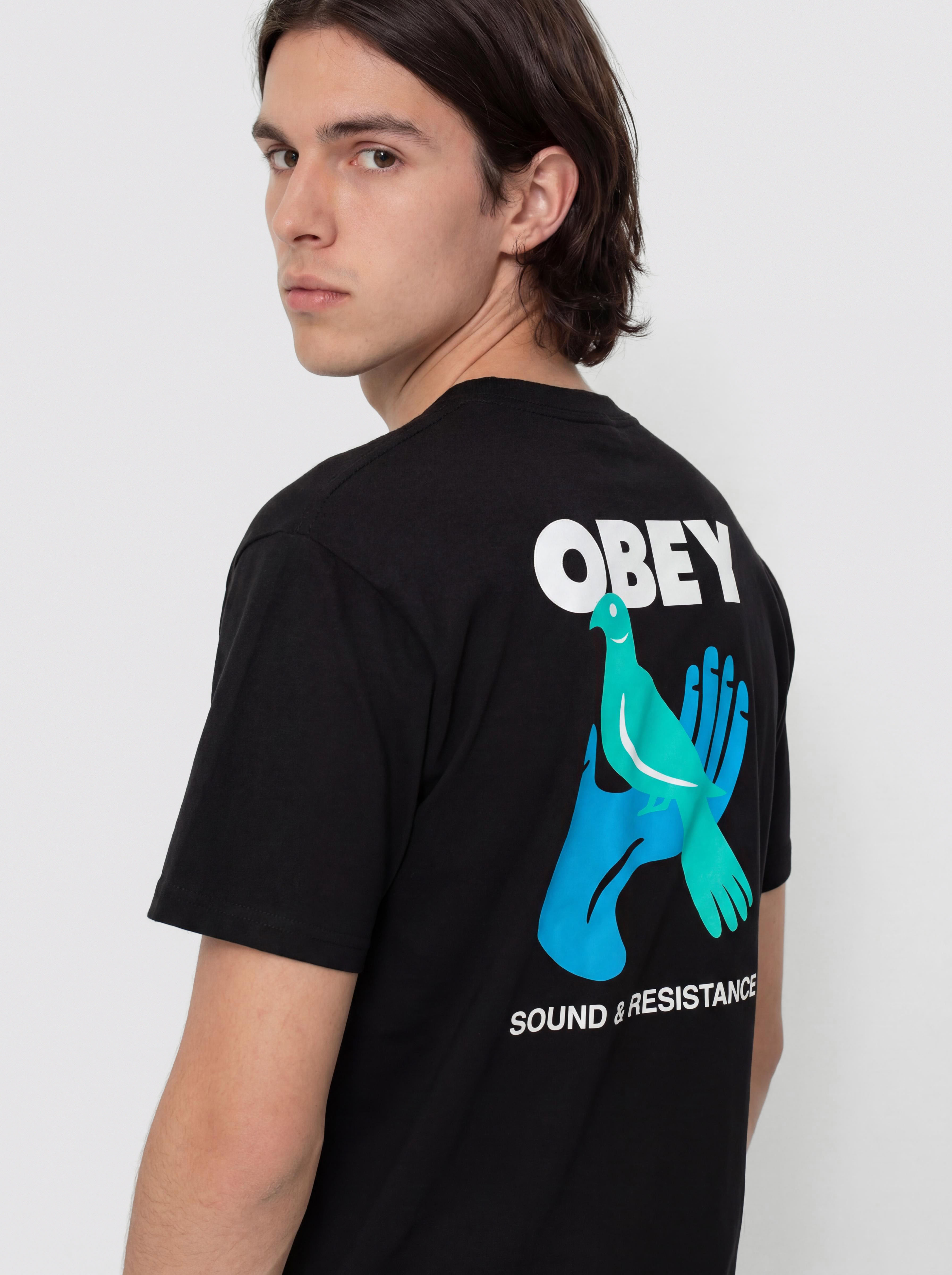 OBEY Obey Sound & Resistance Bird Póló (black)