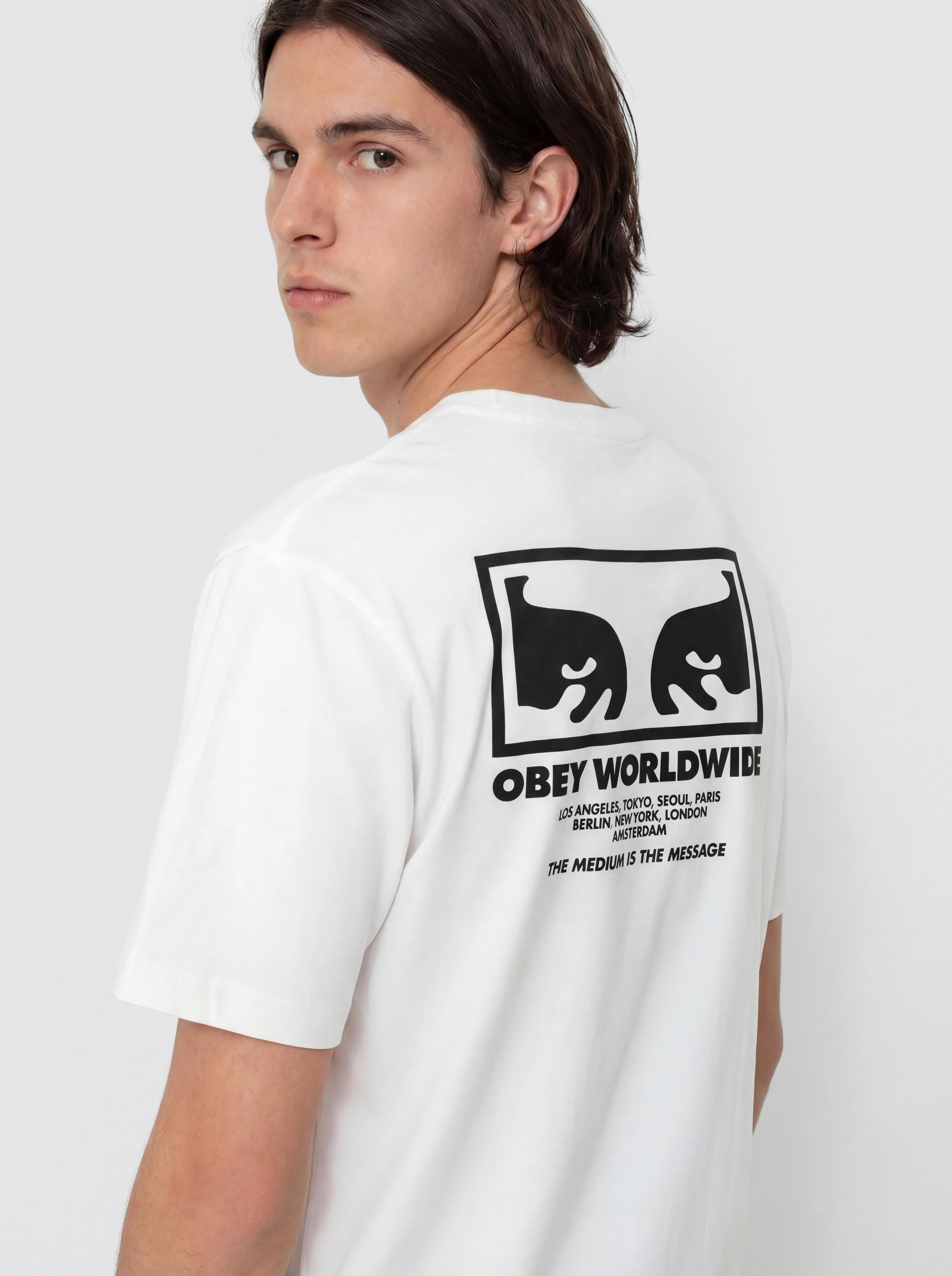 OBEY The Medium Is The Message Póló (white)