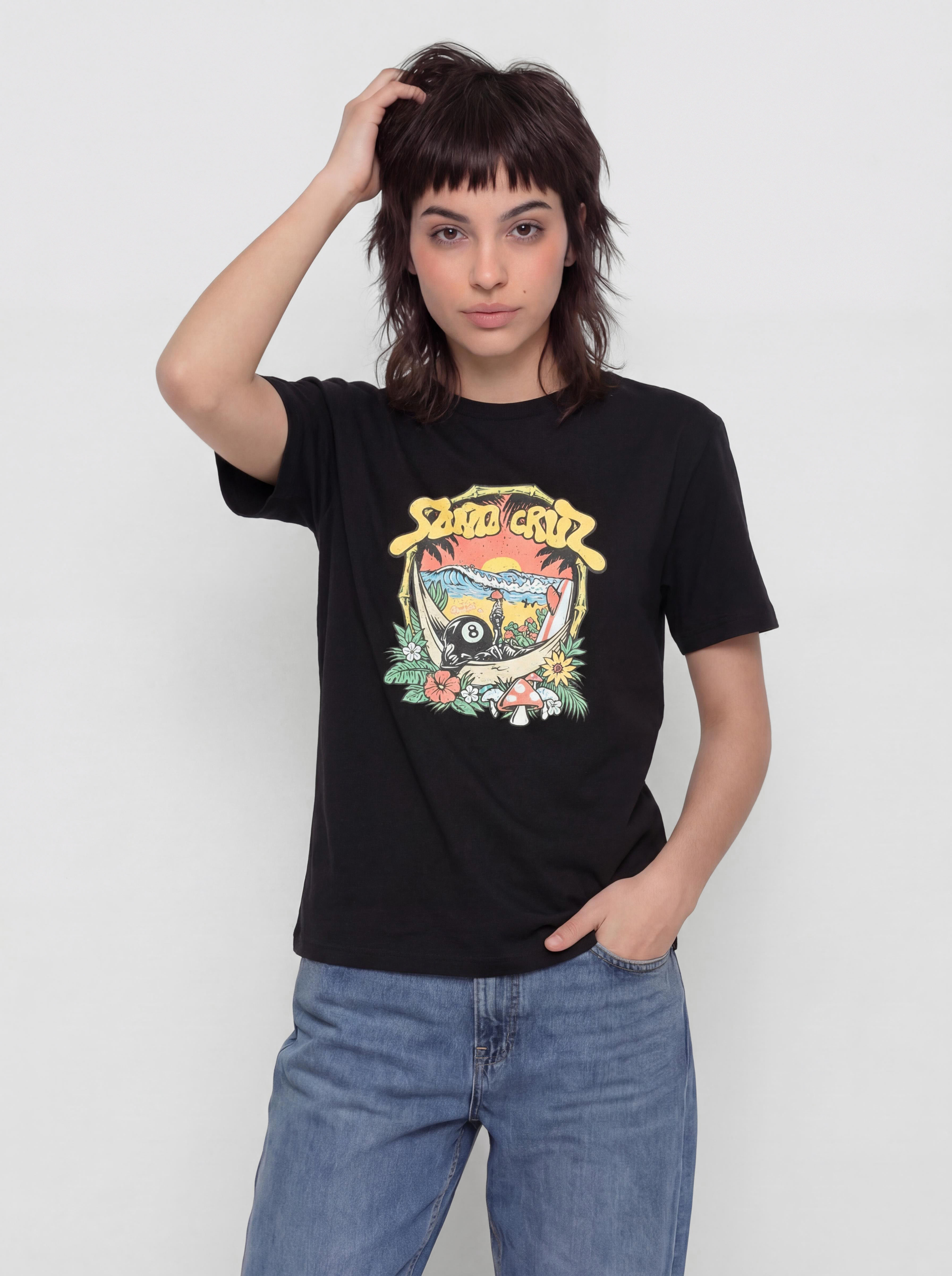 Santa Cruz Winkowski 8Baller Trip Front Wmn Póló (black)