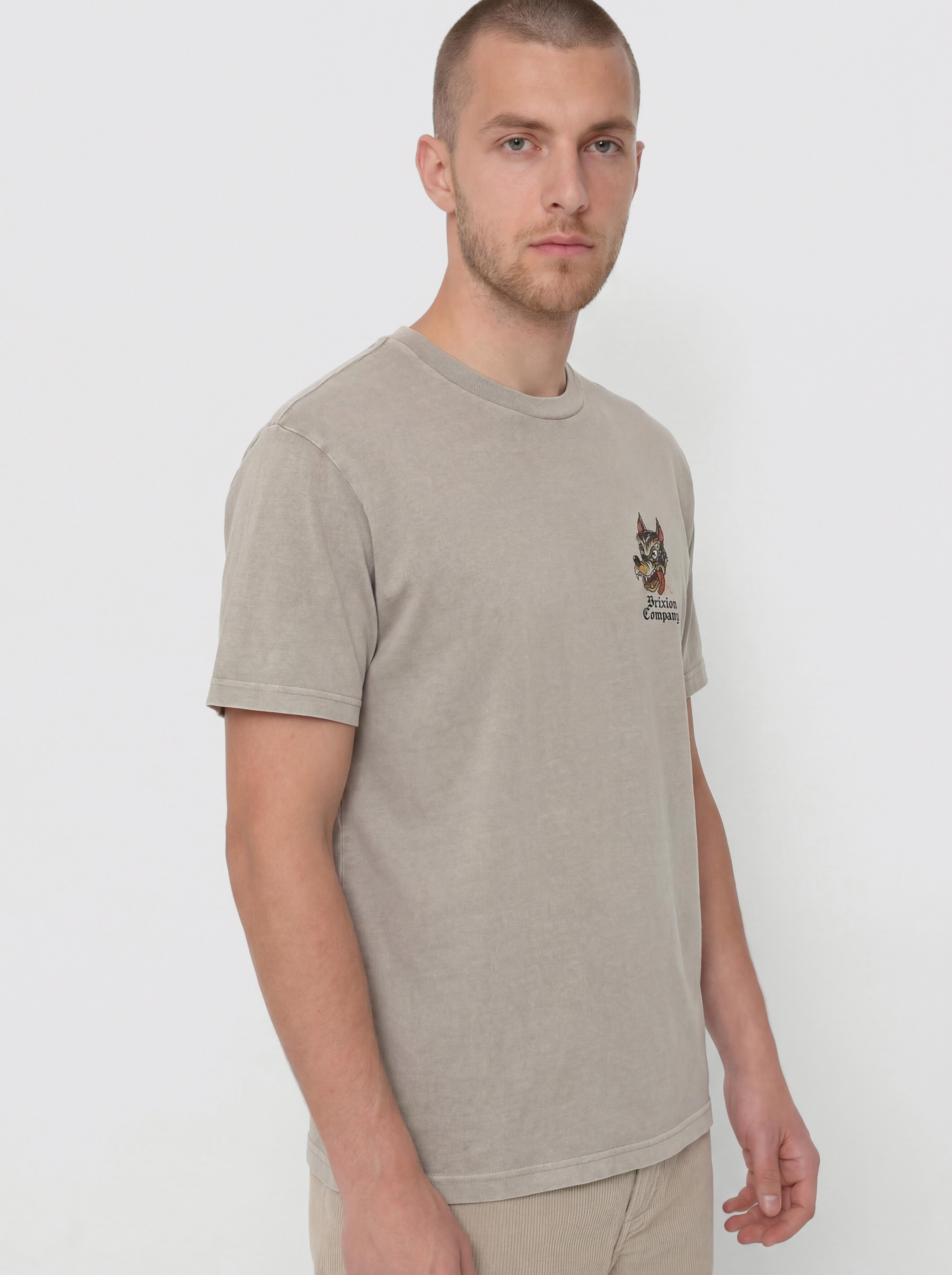 Brixton Dawg Stt Póló (pebble stone worn wash)