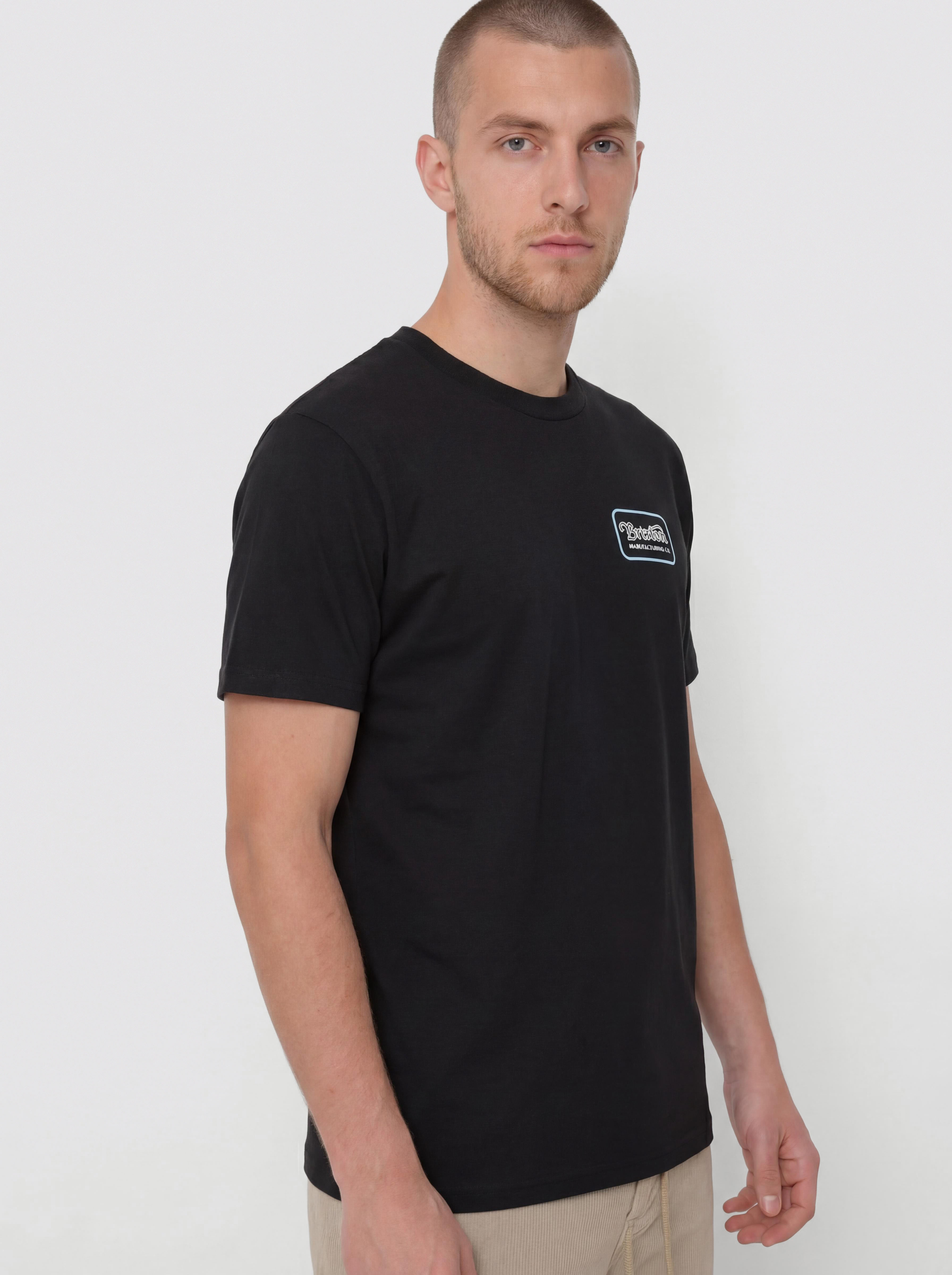 Brixton Grade Std Póló (black/off white/retro blue)