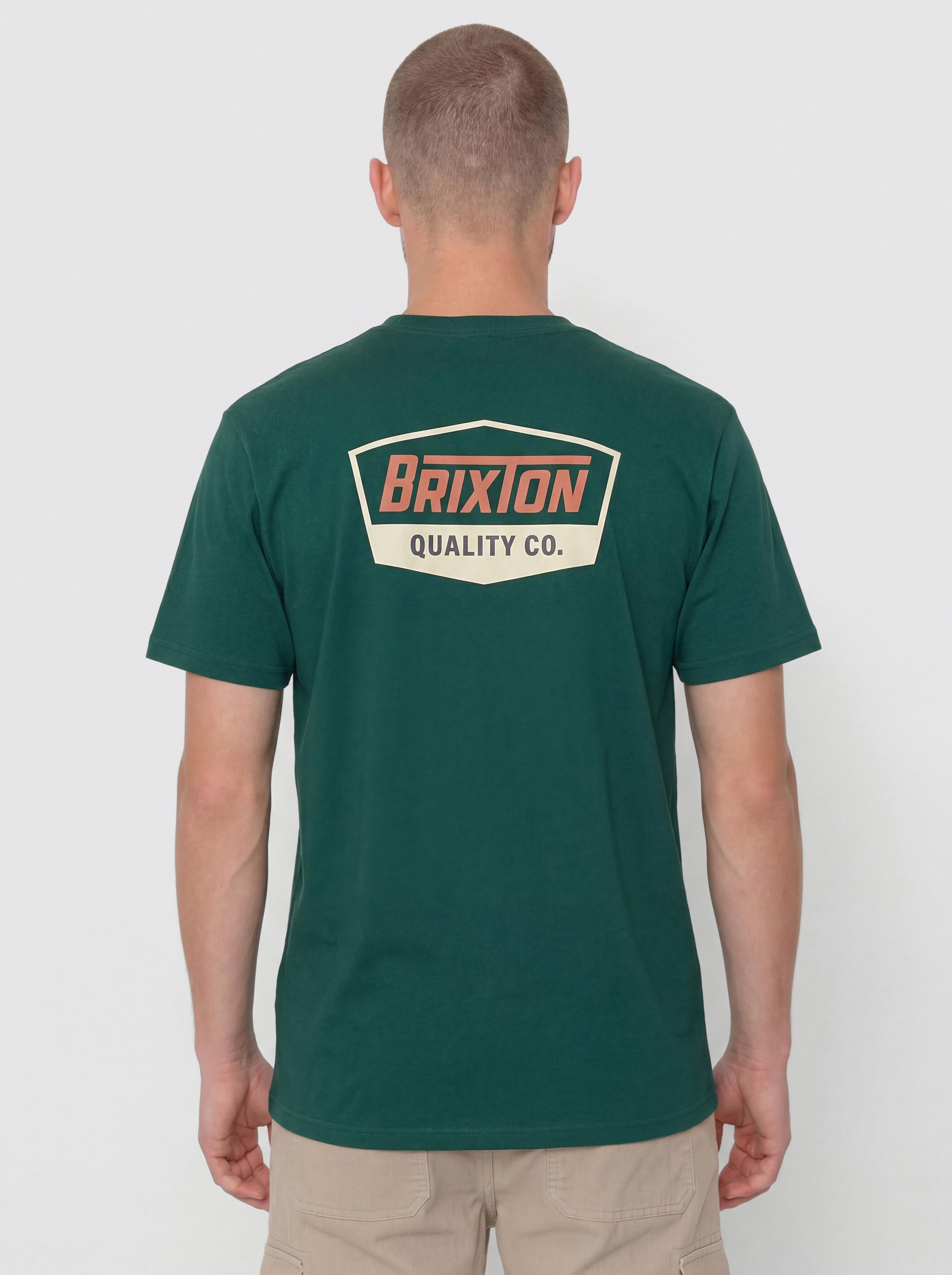 Brixton Regal Stt Póló (deep emerald/rust/sand)