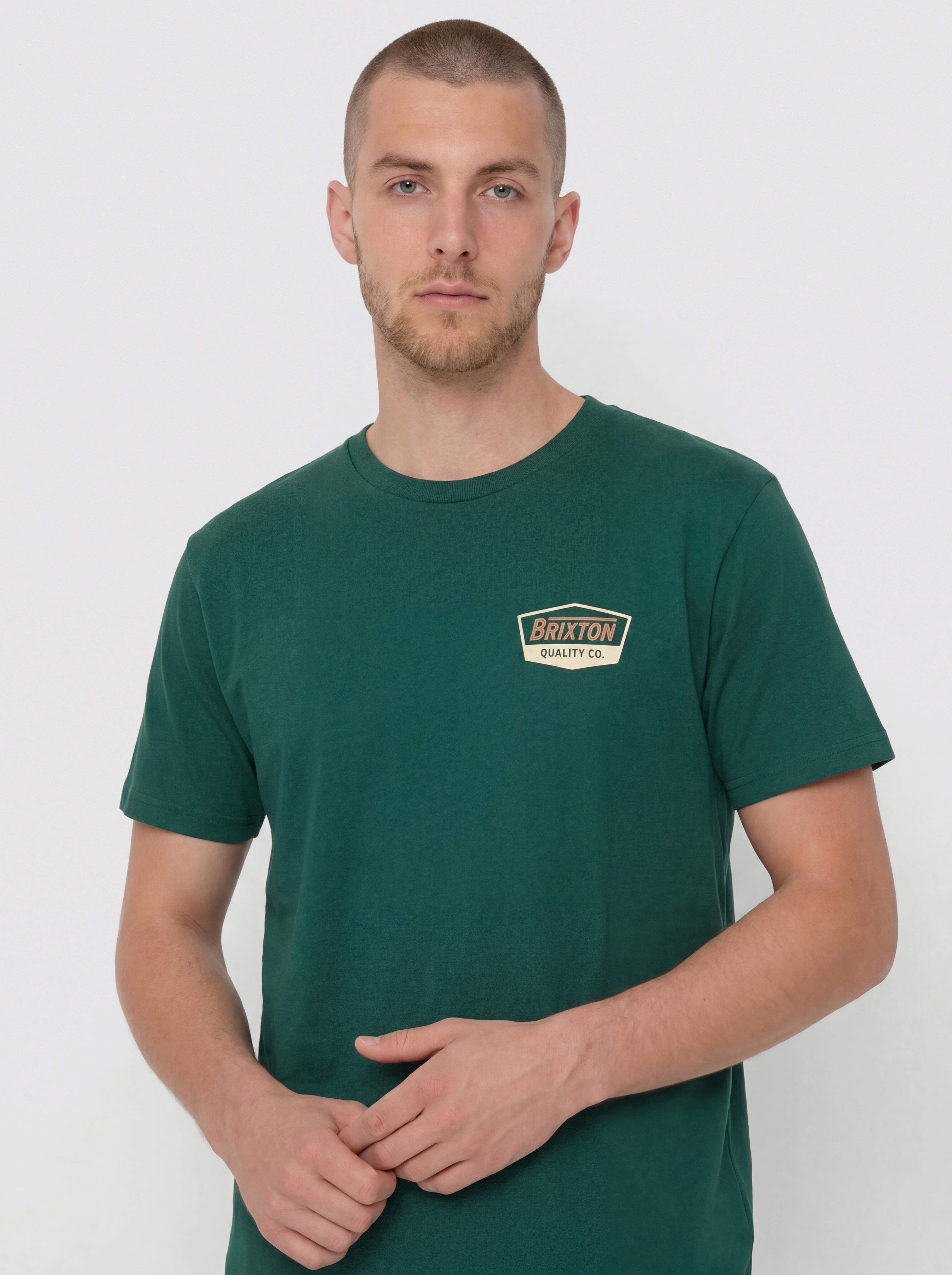 Brixton Regal Stt Póló (deep emerald/rust/sand)