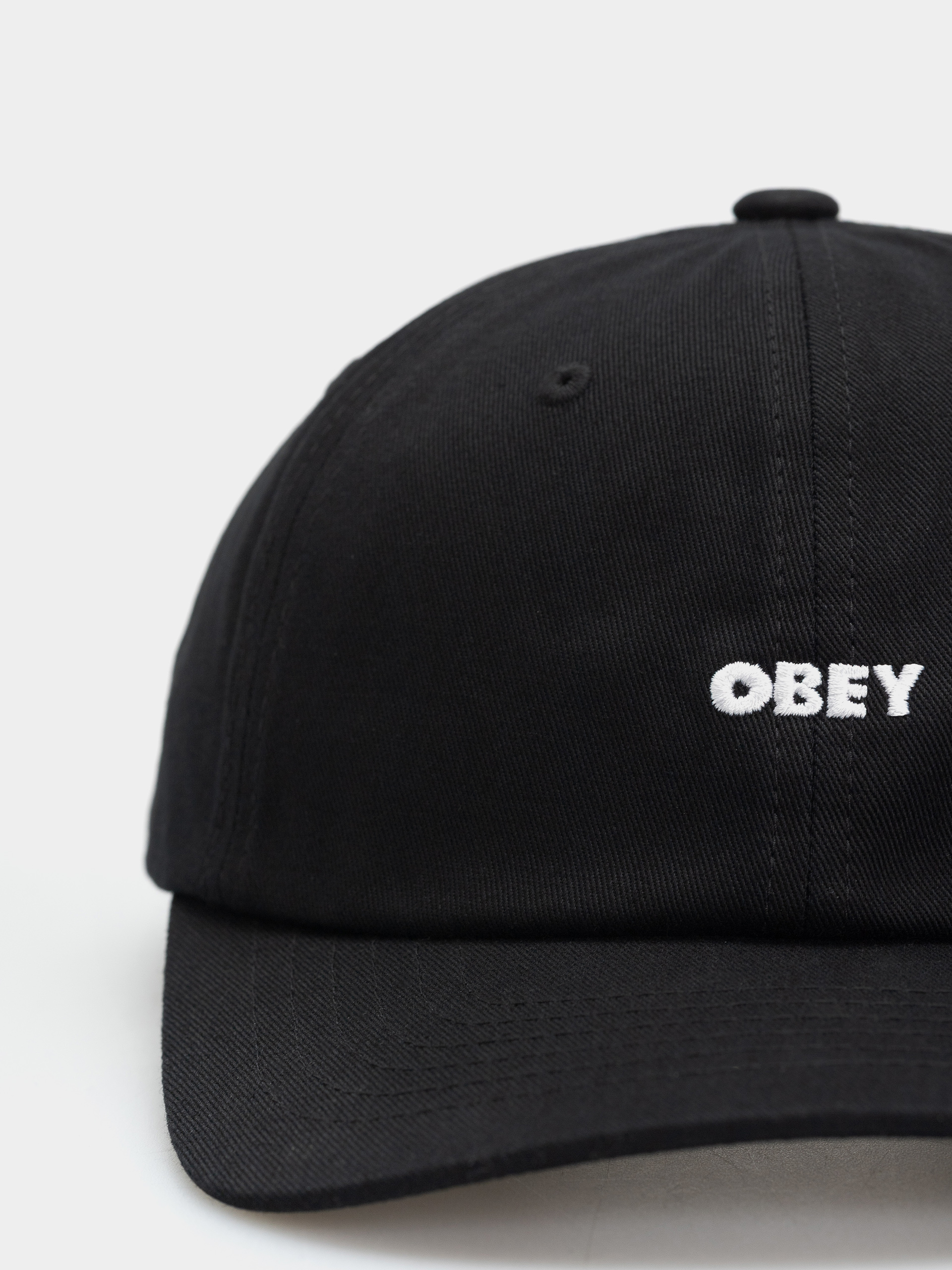 OBEY Bold Curve 6 Panel Baseball sapka (black)