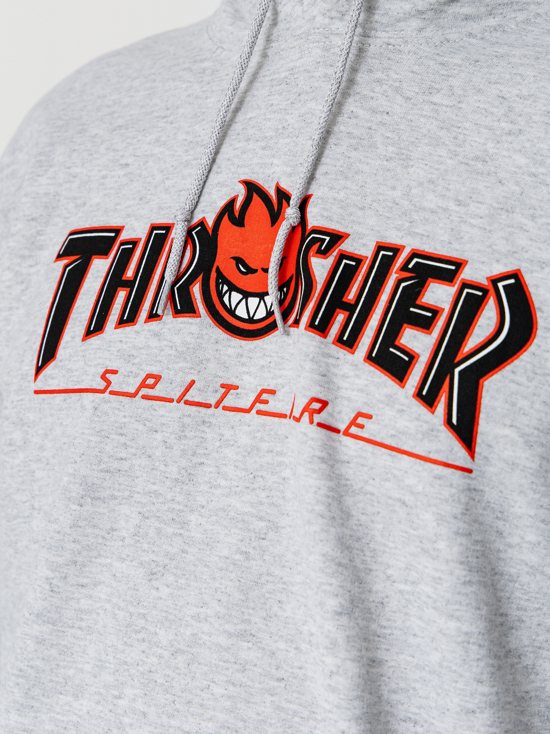 Thrasher x Spitfire Big Head Outline HD Kapucnis pulóver (ash)