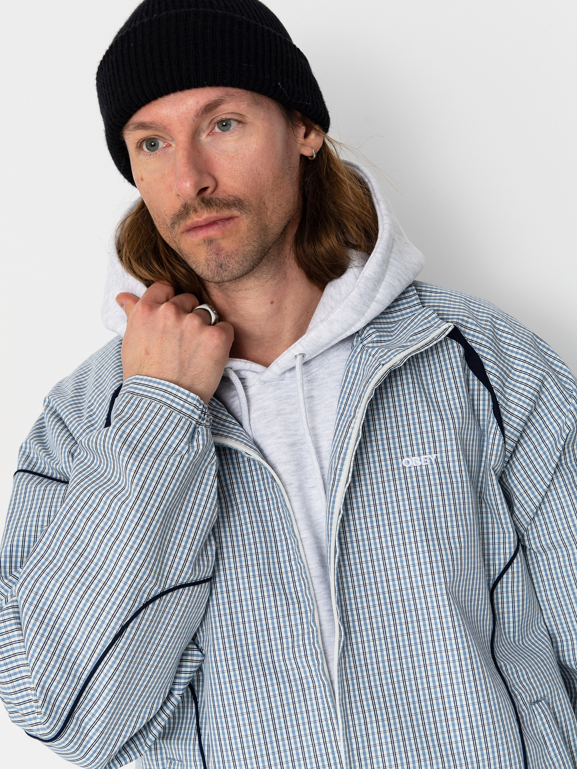OBEY Practice Windbreaker Dzseki (plaid multi)
