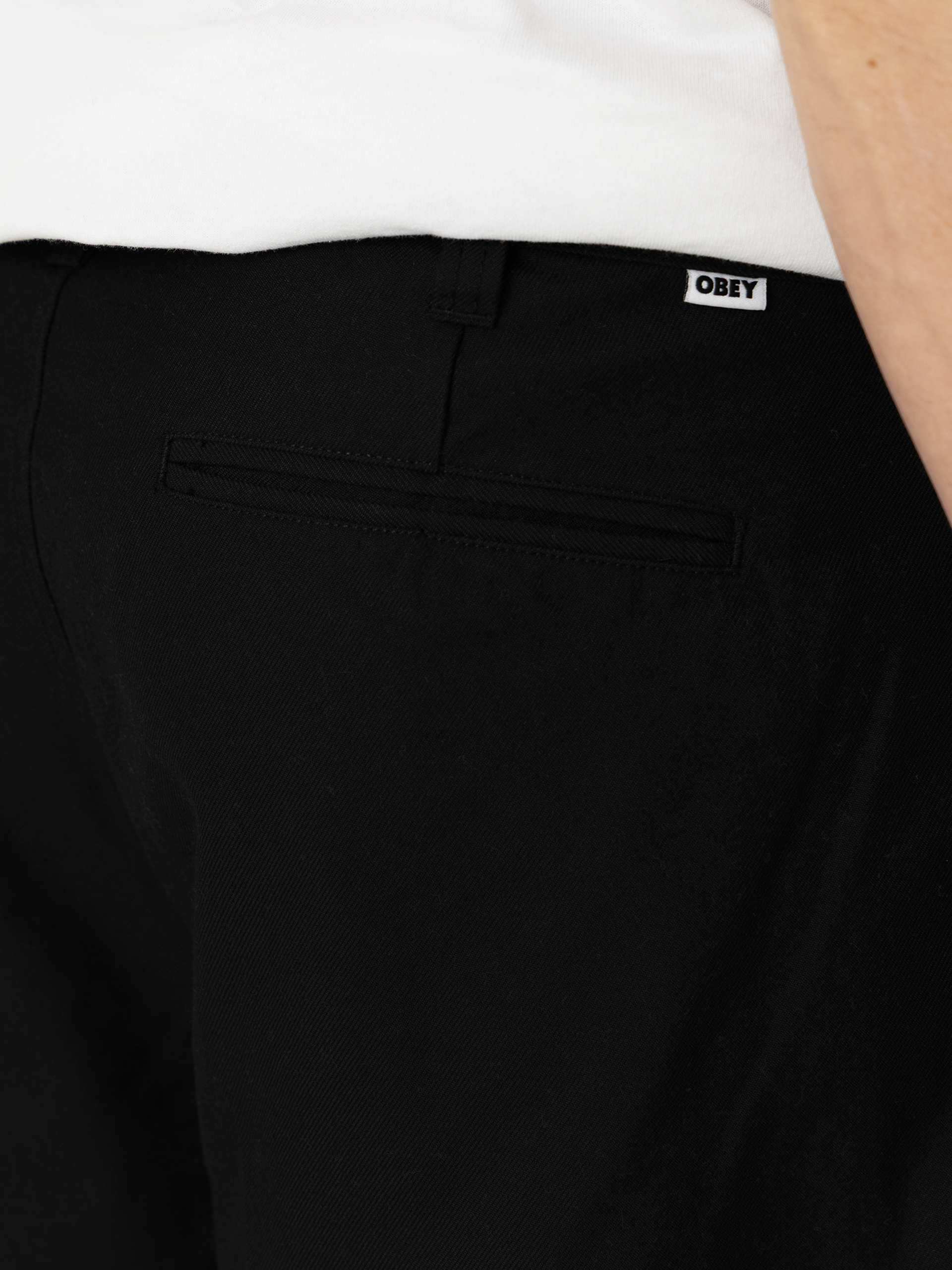 OBEY Dean Pleated Kisnadrág (black)