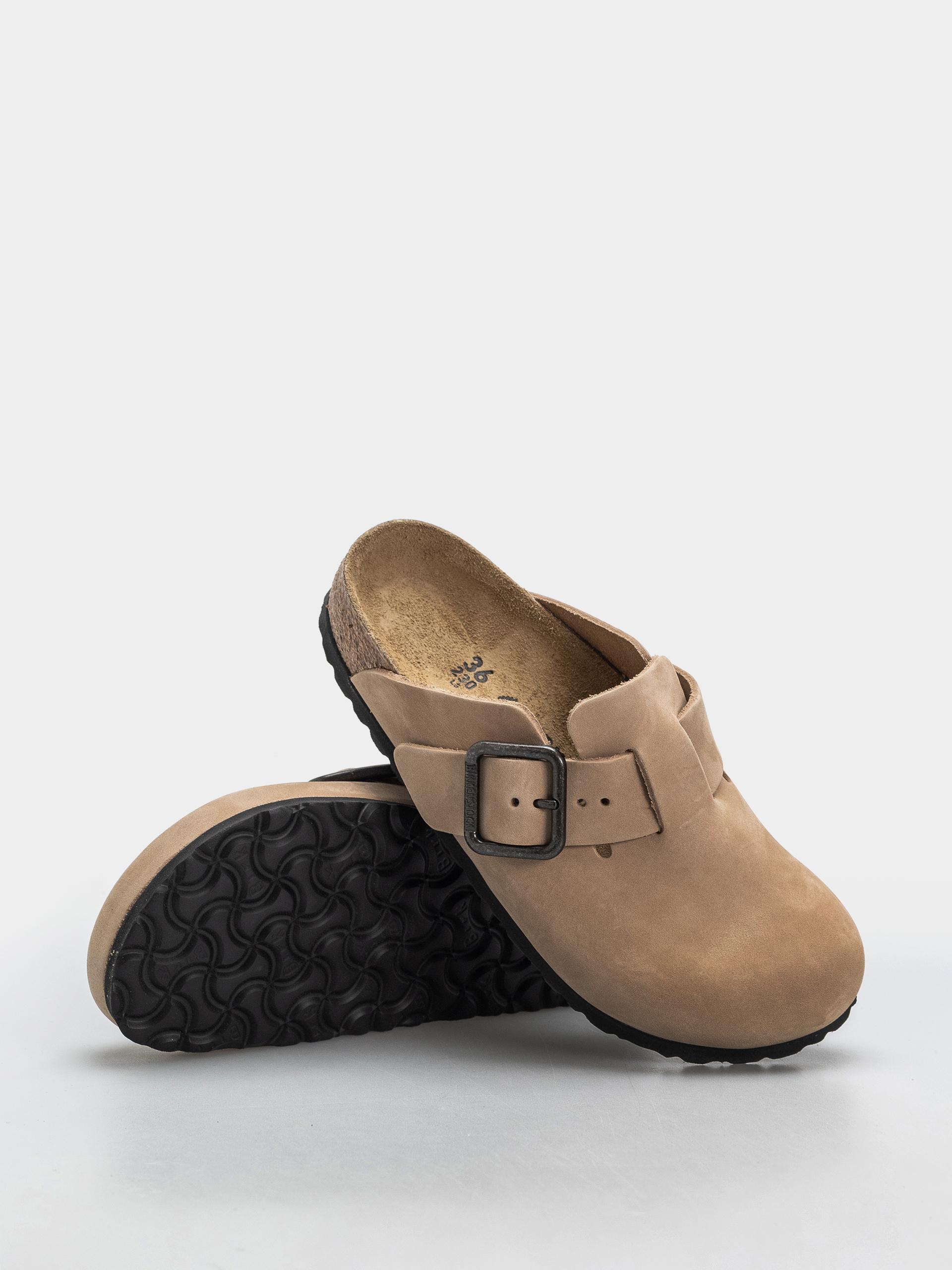 Flip-flop papucsok Birkenstock Boston Wire Buckle Nubuck Leather Narrow (sandcastle)