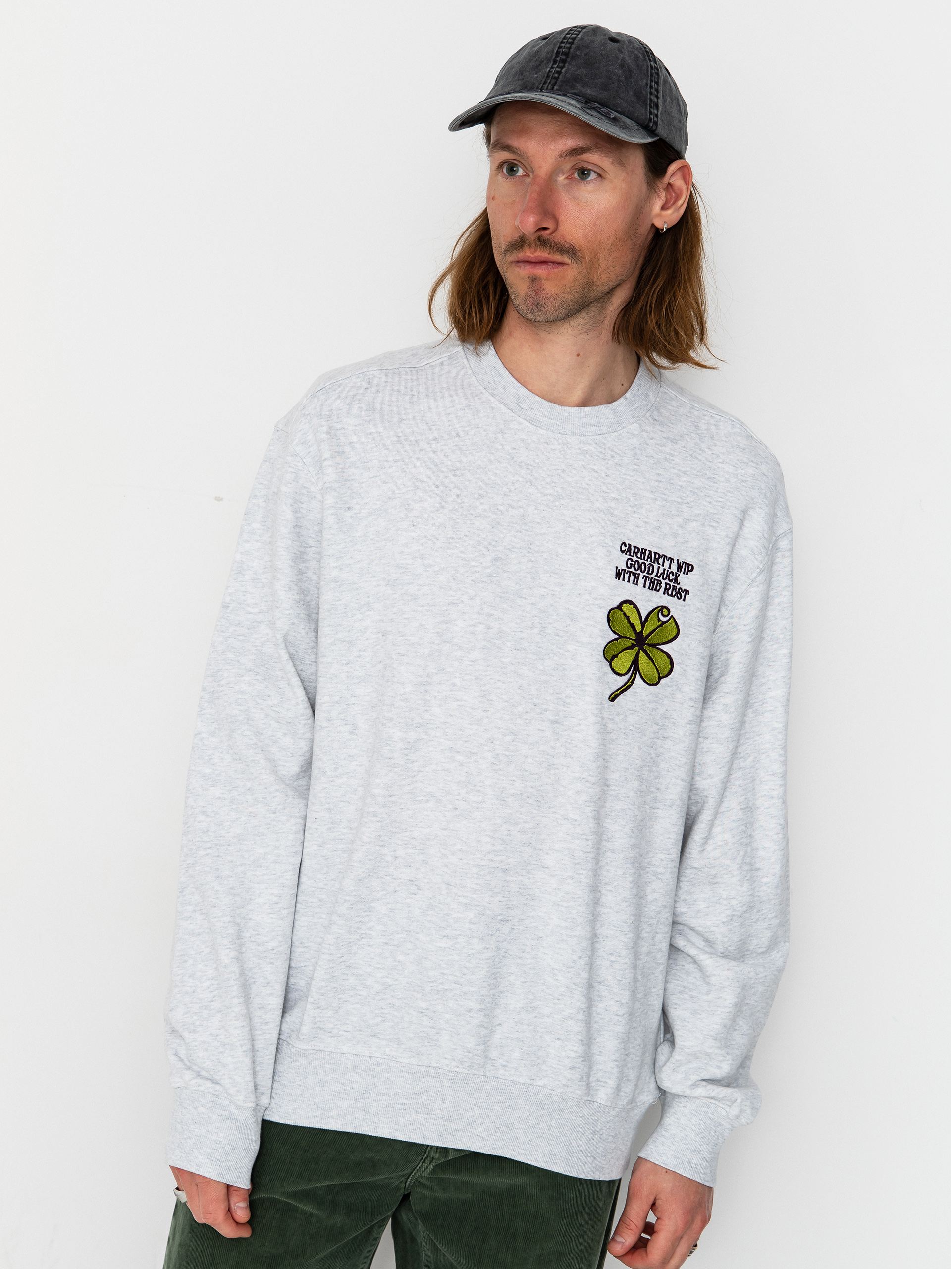 Pulu00f3ver Carhartt WIP Clover (ash heather)