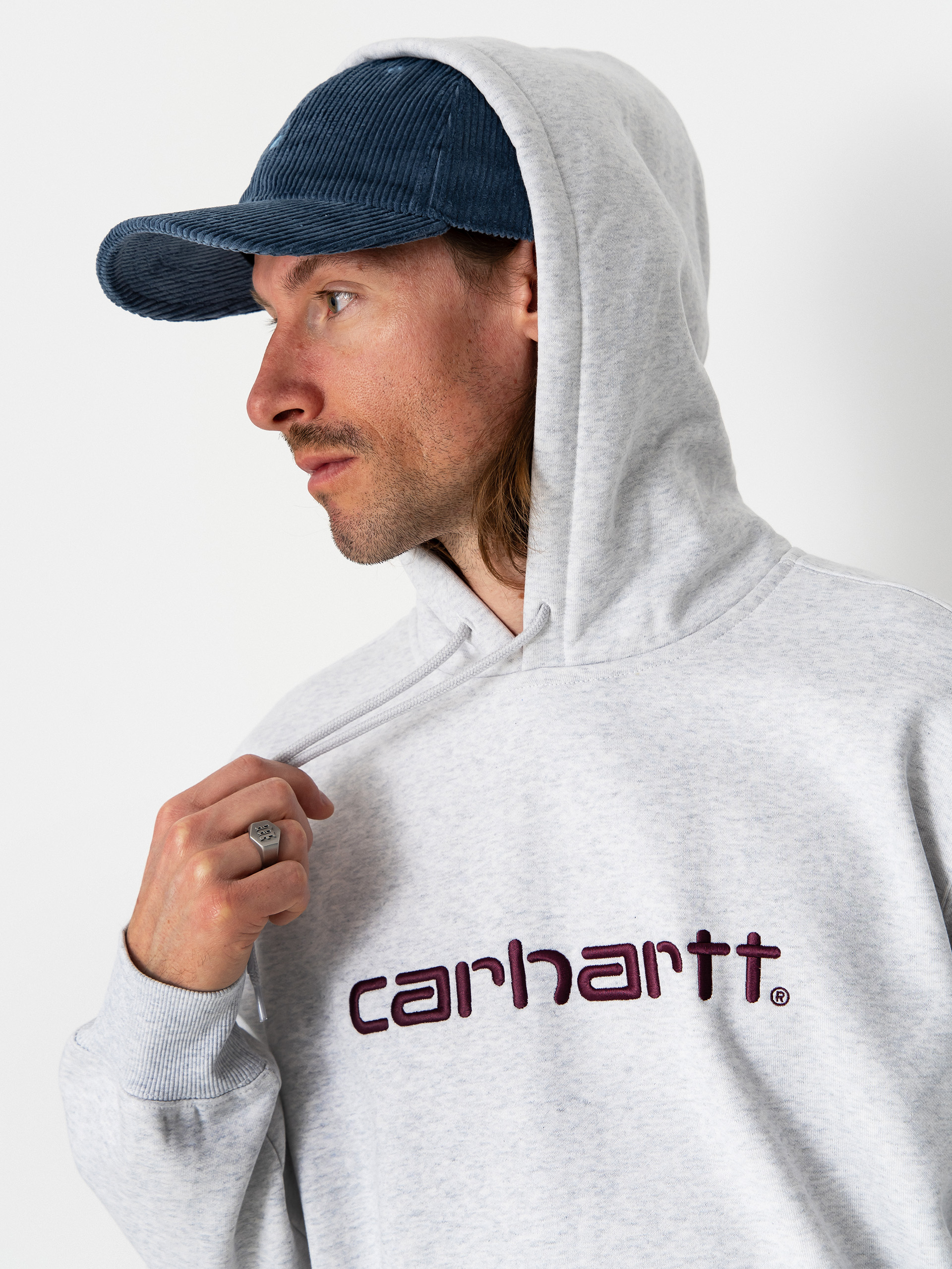 Kapucnis pulóver Carhartt WIP Carhartt HD (ash heather/cozy purple)