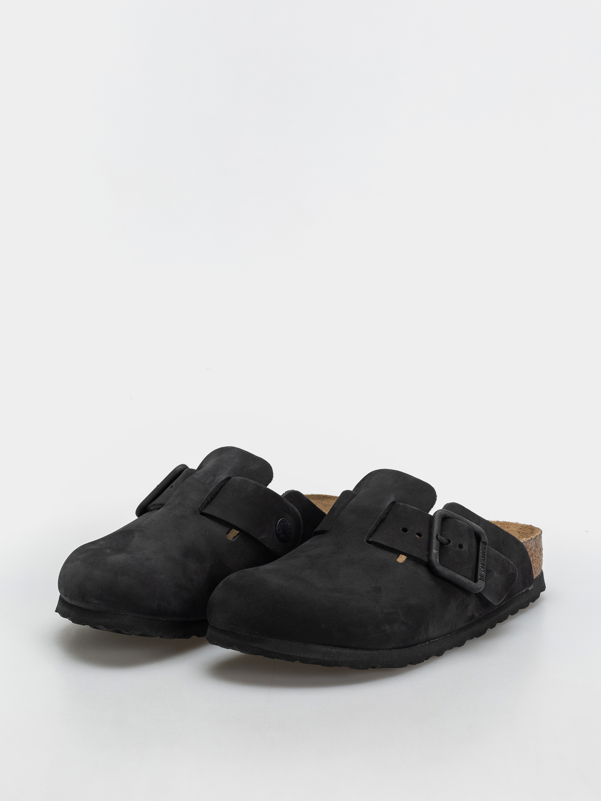 Flip-flop papucsok Birkenstock Boston Wire Buckle Nubuck Leather Narrow (black)