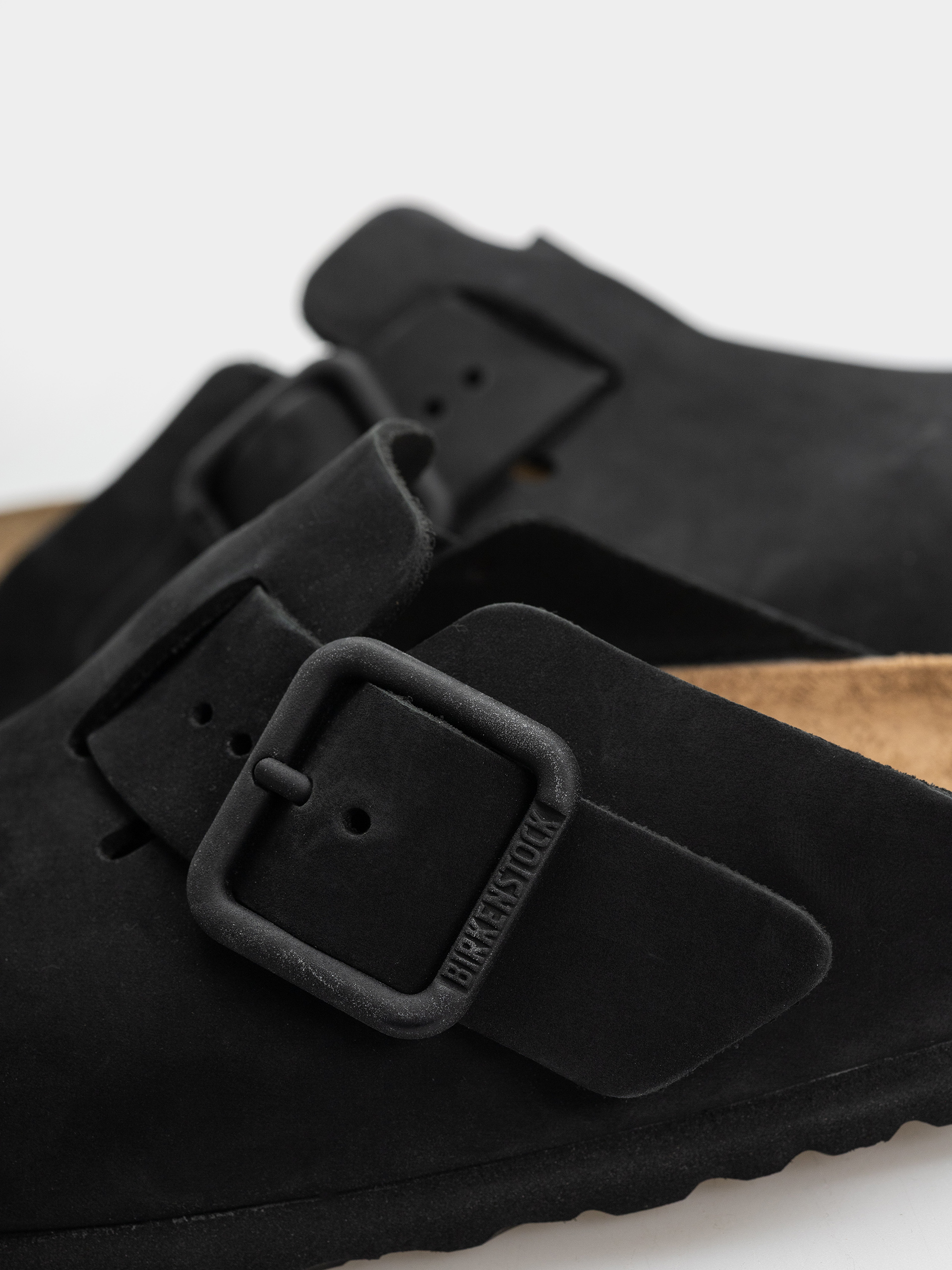 Flip-flop papucsok Birkenstock Boston Wire Buckle Nubuck Leather Narrow (black)