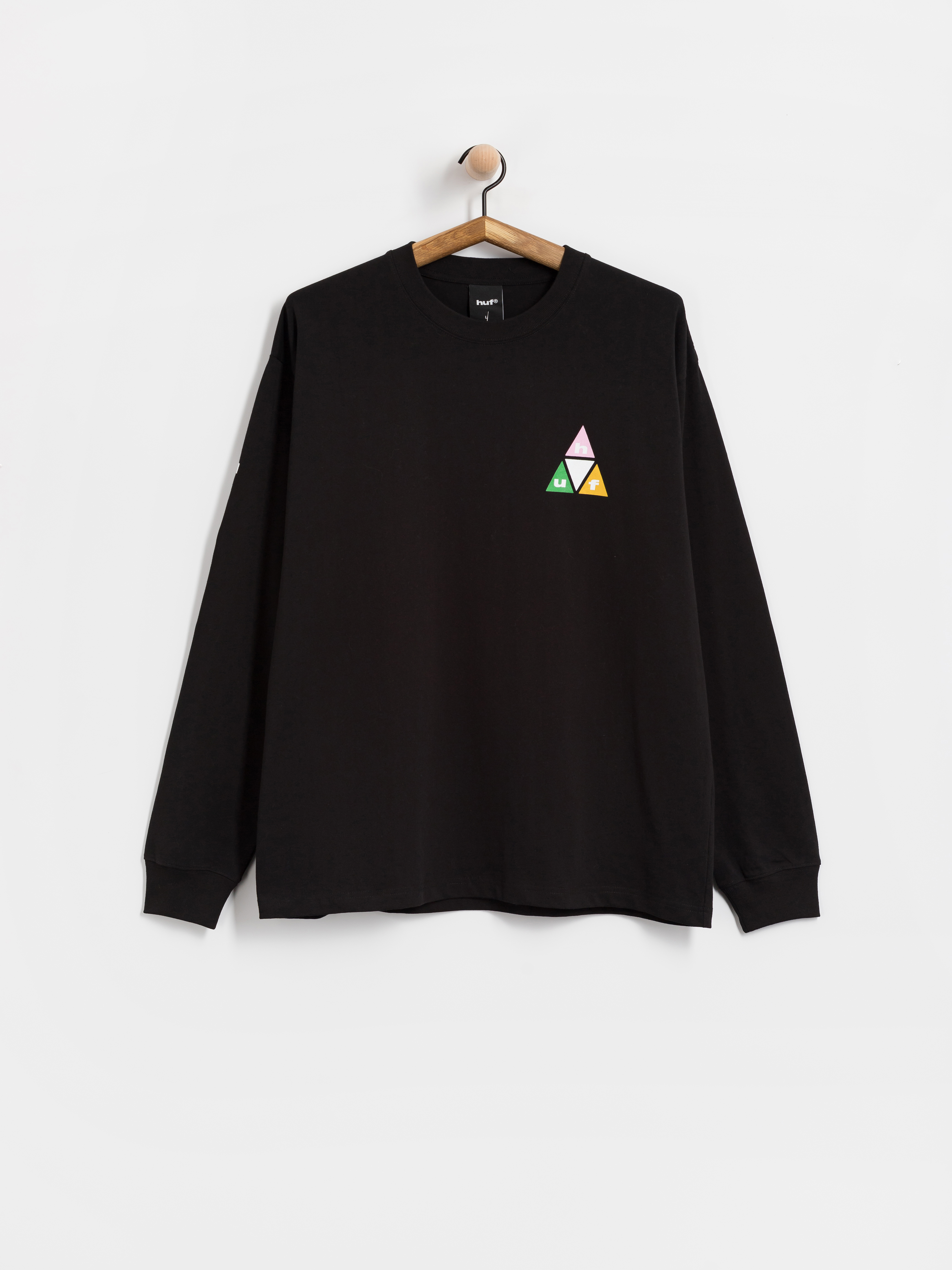 Hosszú ujjú felső HUF Prism Tt (black)