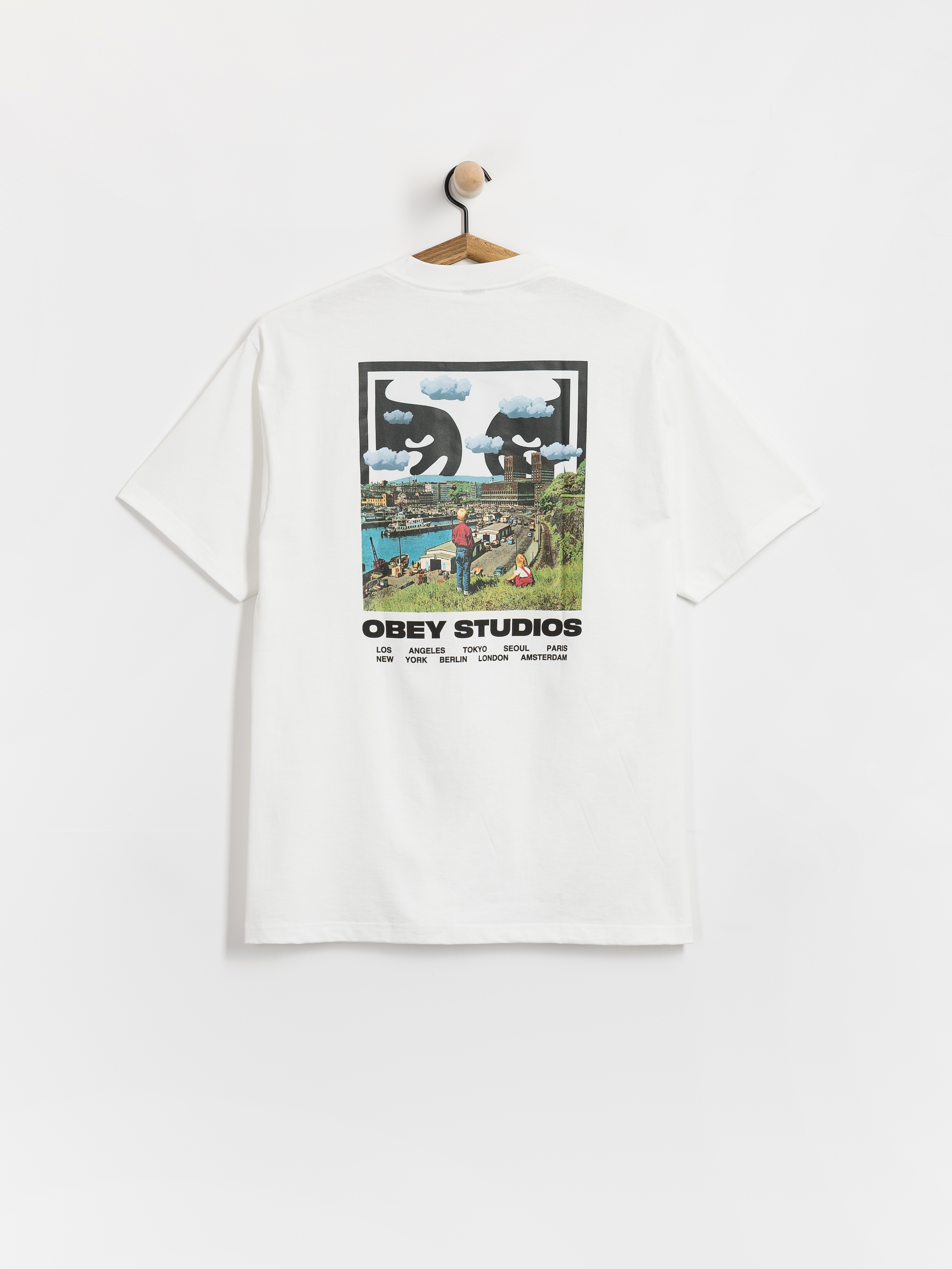 Póló OBEY Sky Face (white)