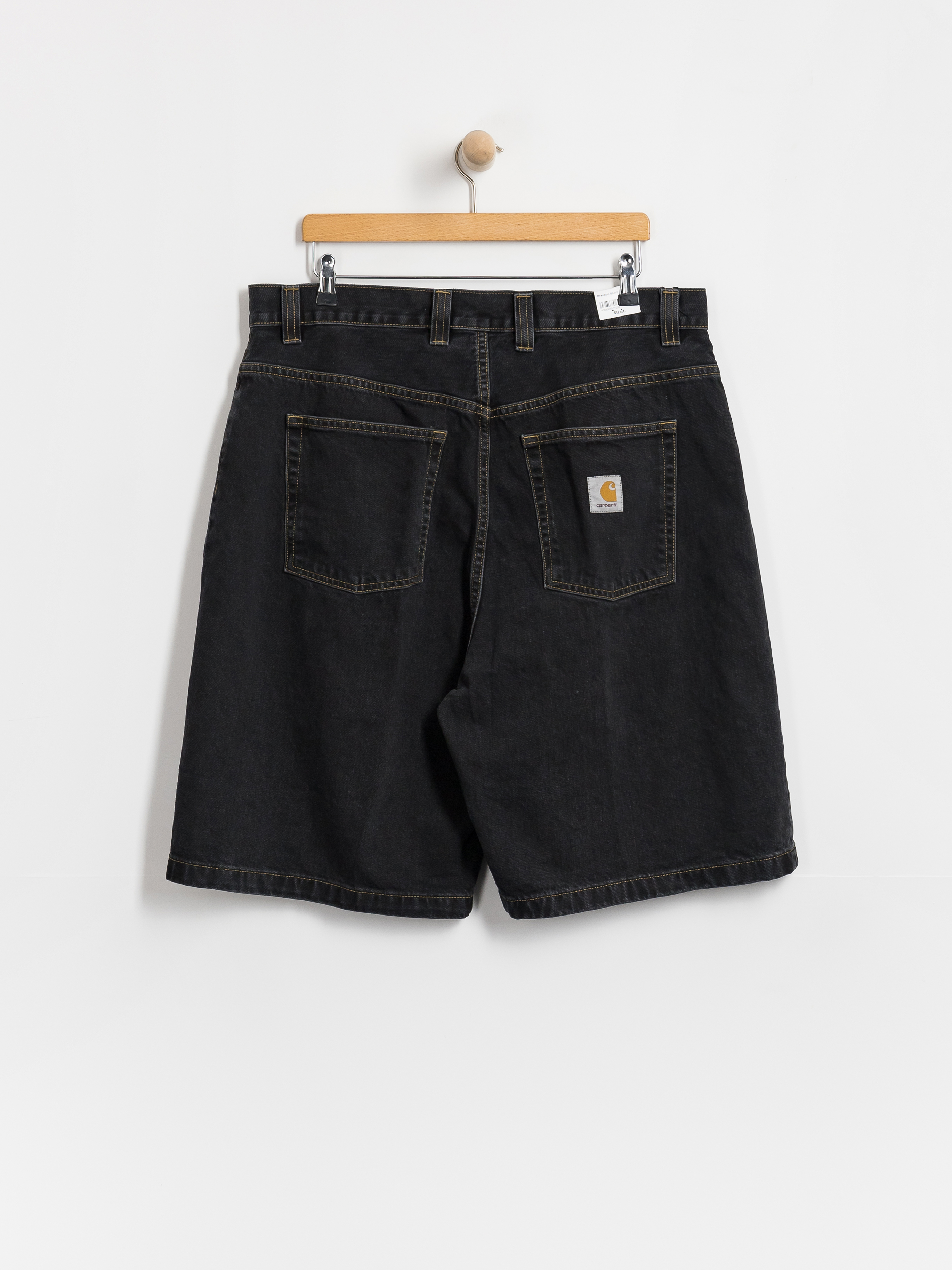 Rövidnadrág Carhartt WIP Brandon (black stone washed)