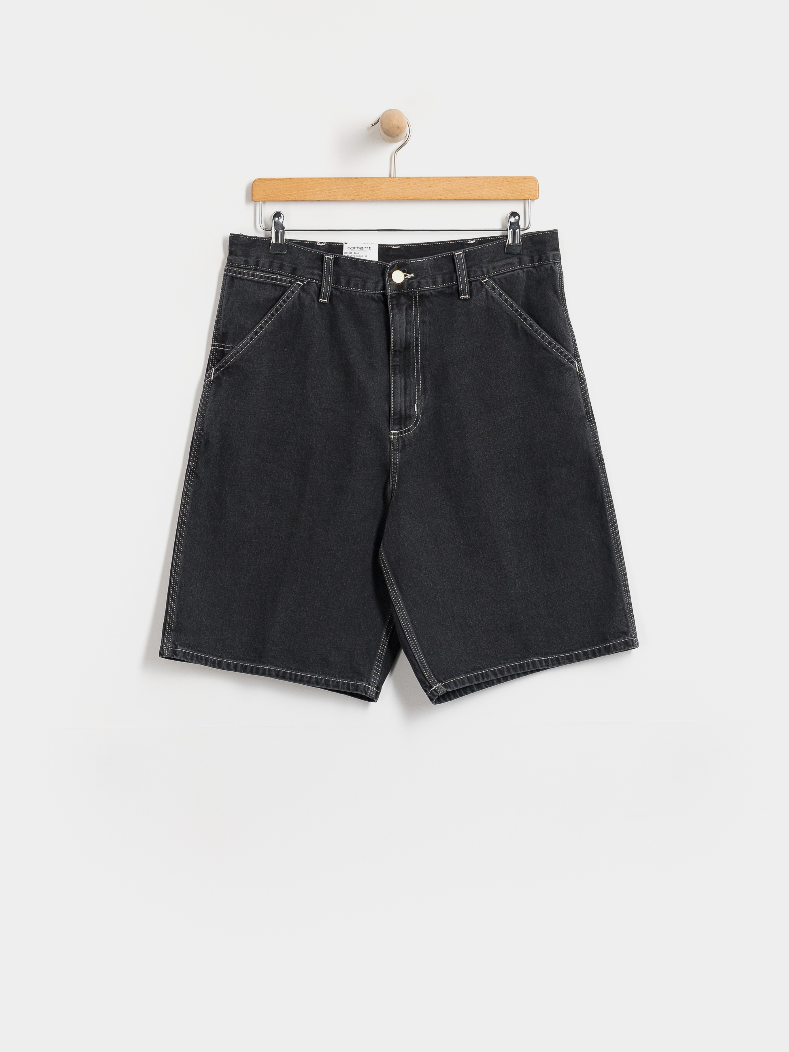 Rövidnadrág Carhartt WIP Simple (black heavy stone wash)