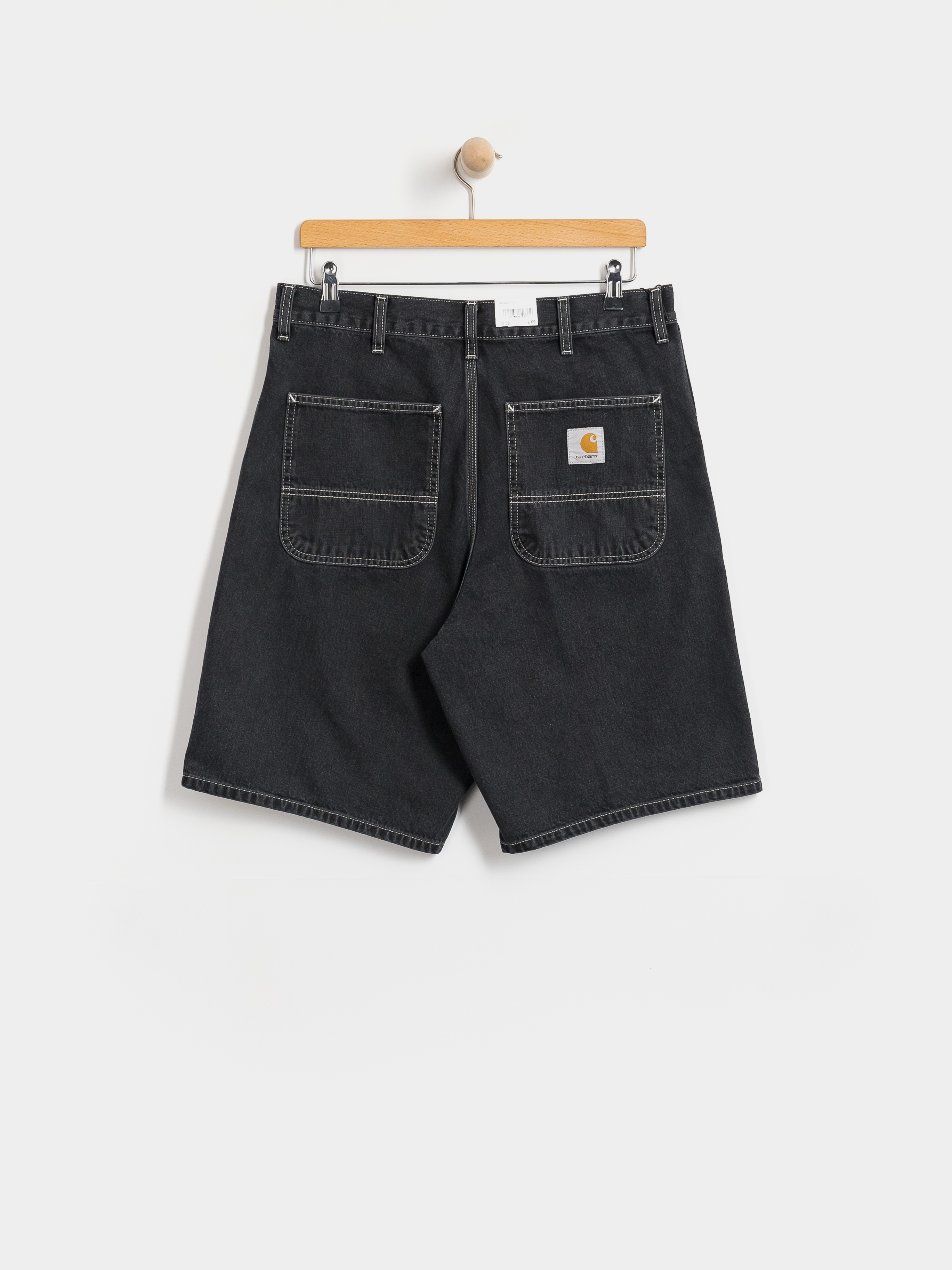 Rövidnadrág Carhartt WIP Simple (black heavy stone wash)