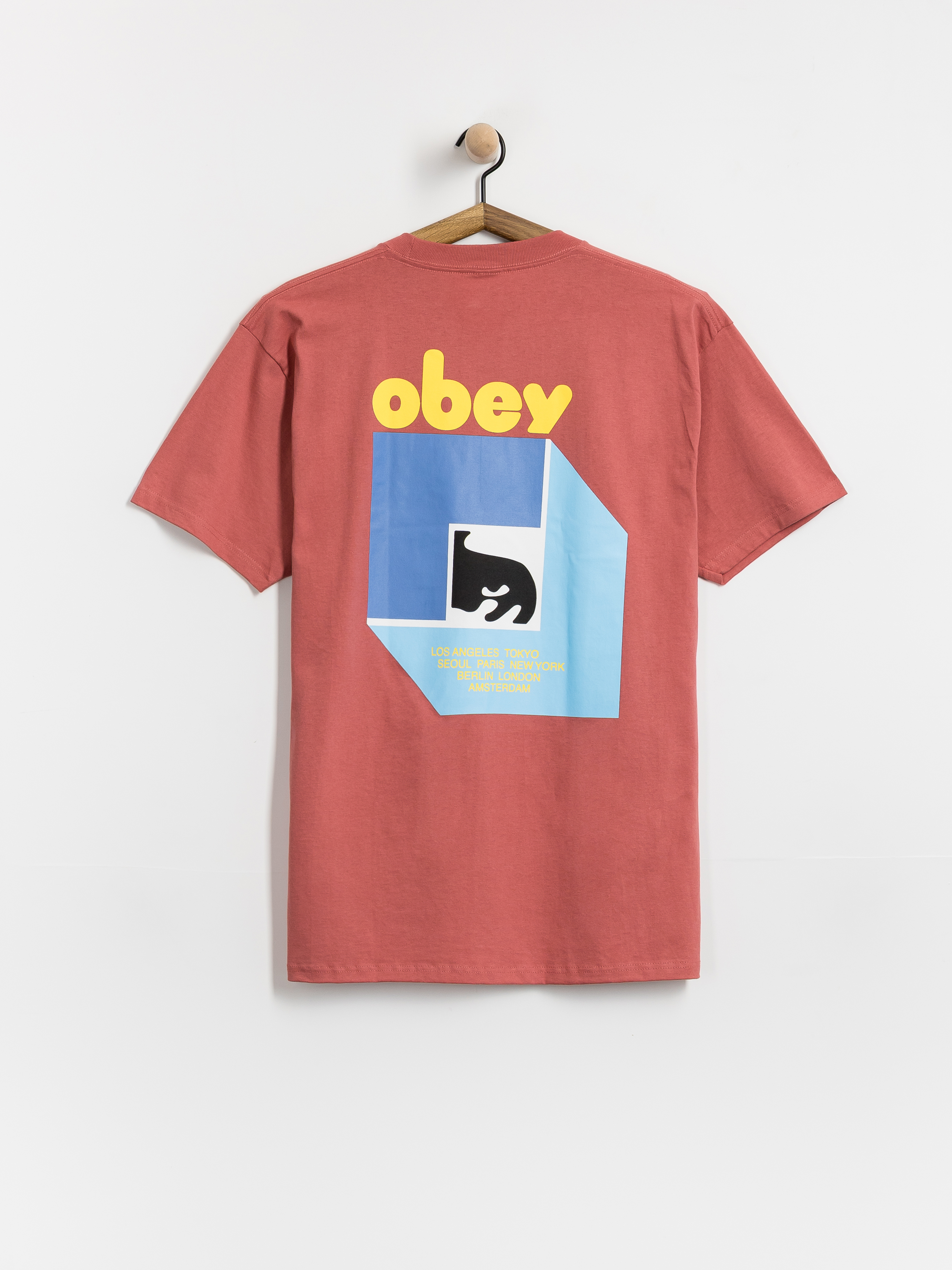 OBEY Peep Hole Póló (mineral red)